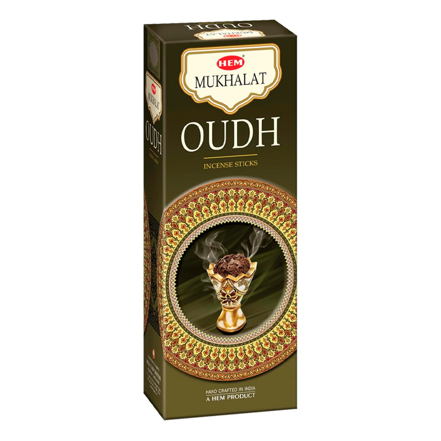 Hem Mukhalat Oudh Incense Sticks (120 Sticks) | Handcrafted Arabian Aromatic Blend | Rich Fragrance for Meditation, Relaxation, therapeutic and Spiritual benefits for the soul