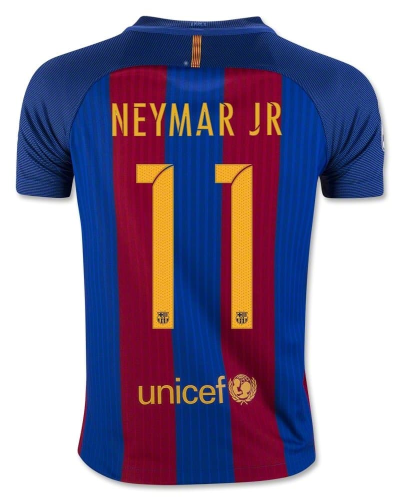 2016-2017 Barcelona FC Home #11 Neymar Jr Shirt (Medium)