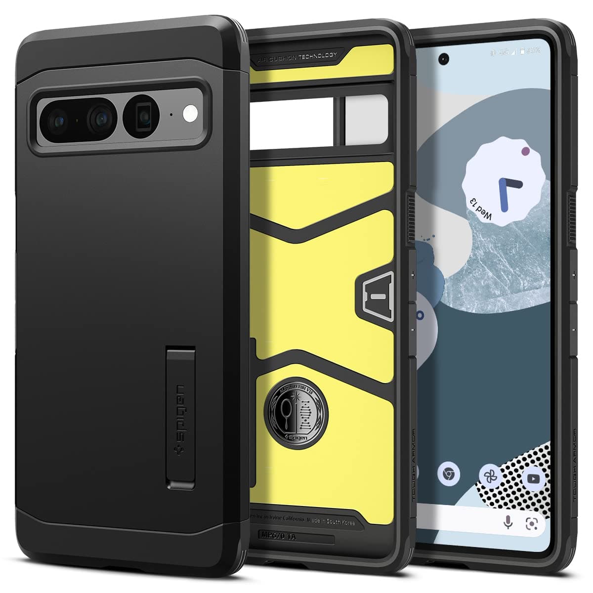 Tough Armor for Google Pixel 7 Pro Case, Pixel 7 Pro Back Cover (2022) - TPU+Poly Carbonate|Black