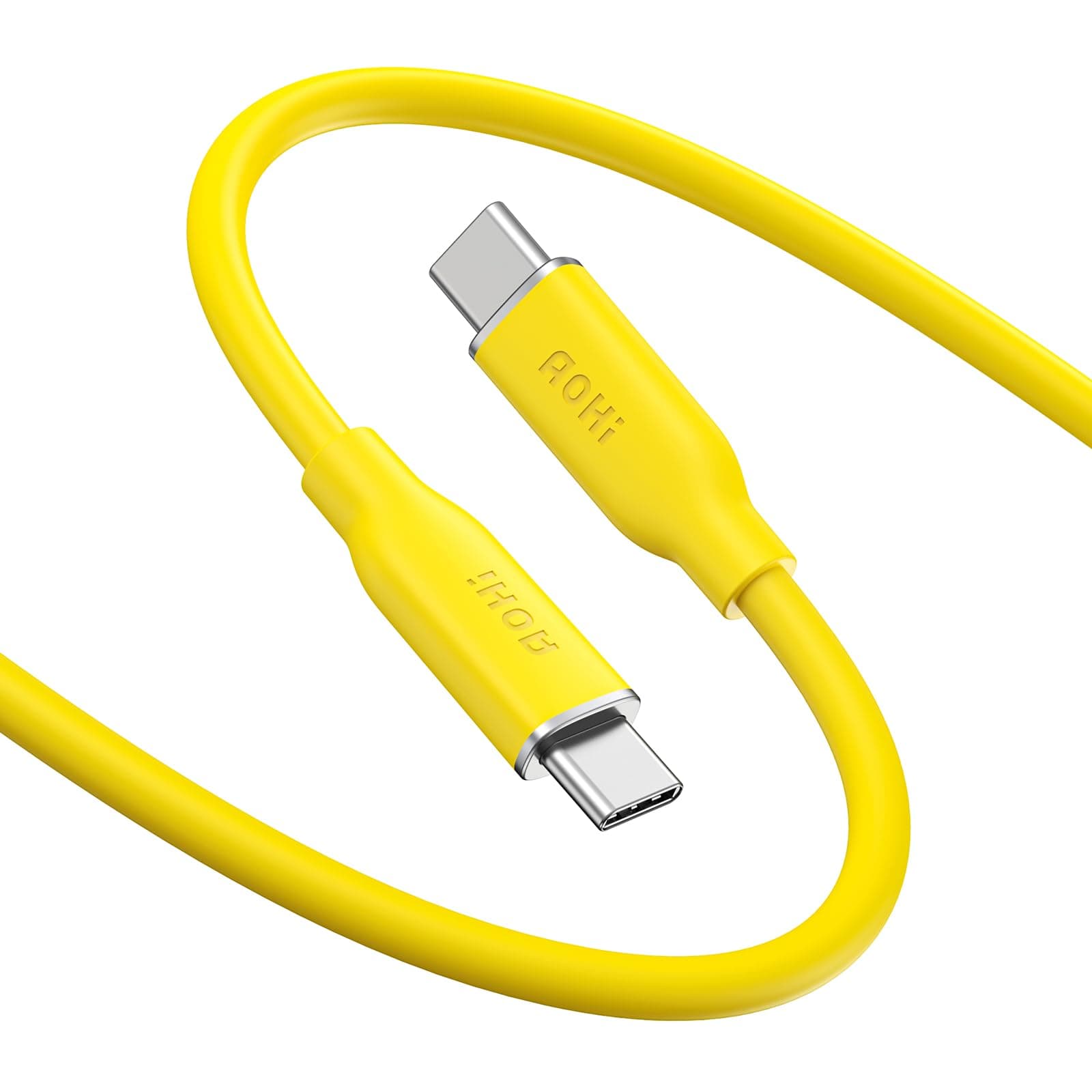 140W USB C to USB C Cable PD 3.1 Type C Fast Charging Cable Fast Charge for MacBook Pro, iPhone 15 Pro Max Plus, iPad Pro/Air, Galaxy S23Ultra, Pixel, Switch, 3.3ft, Yellow