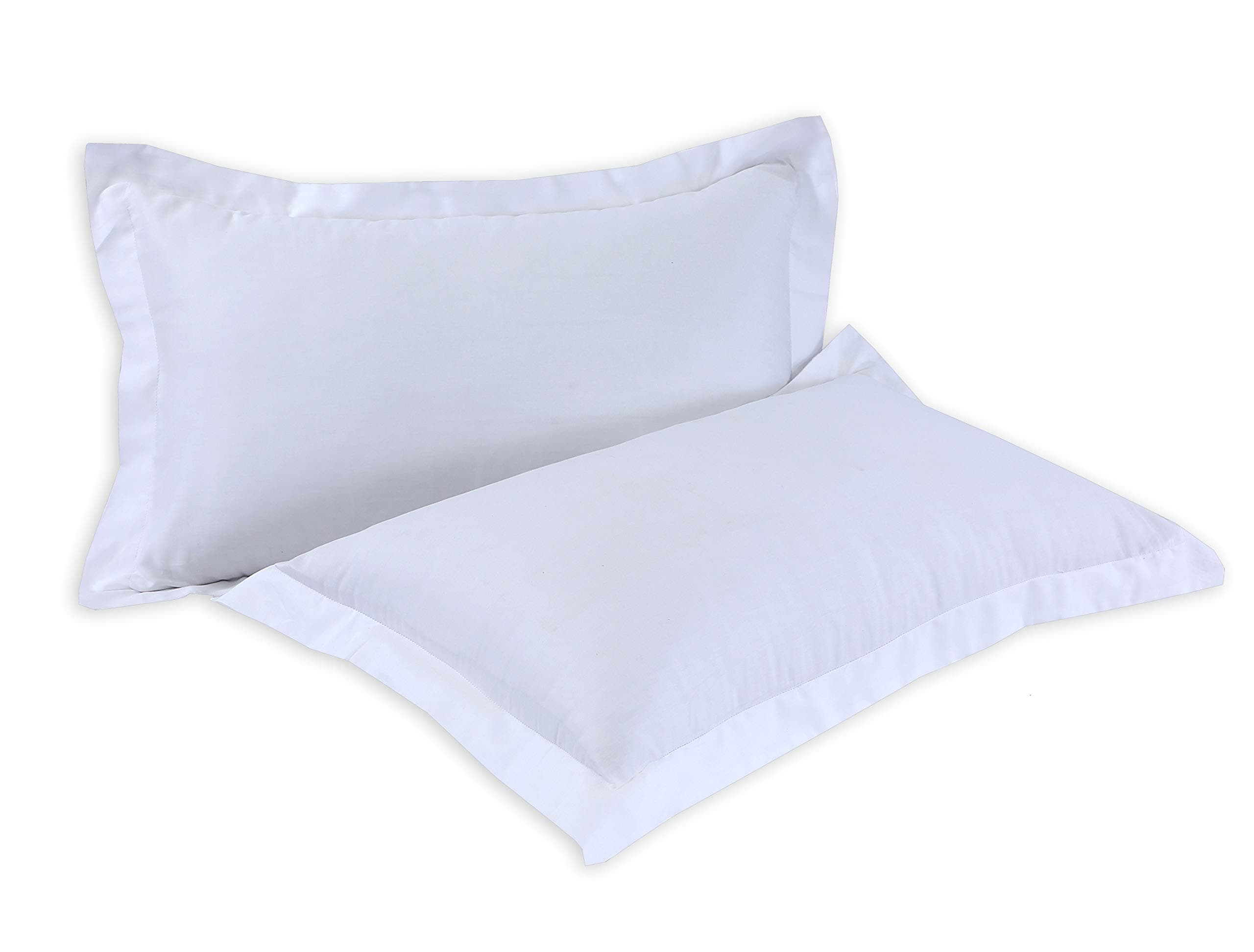 Sapphire collection 800 Thread Count Pure Egyptian Cotton Super Soft Hotel Quality White Oxford Pair Of Pillowcase