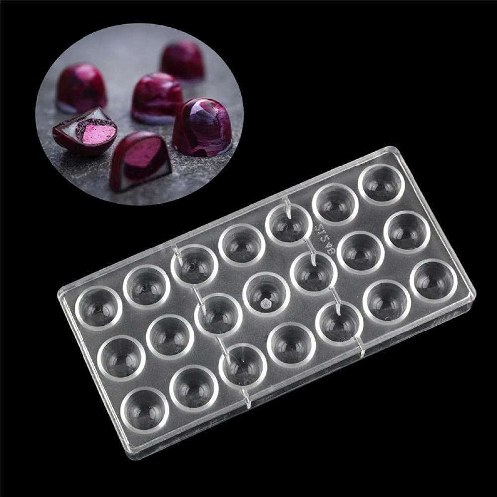 SYXYSM Baking mould 3D Half Oval Clear Chocolate Mould Big Size Classic Candy Baking Pastry Tool Polycarbonate Chocolate Mould Ice cube mould Brotbackformen
