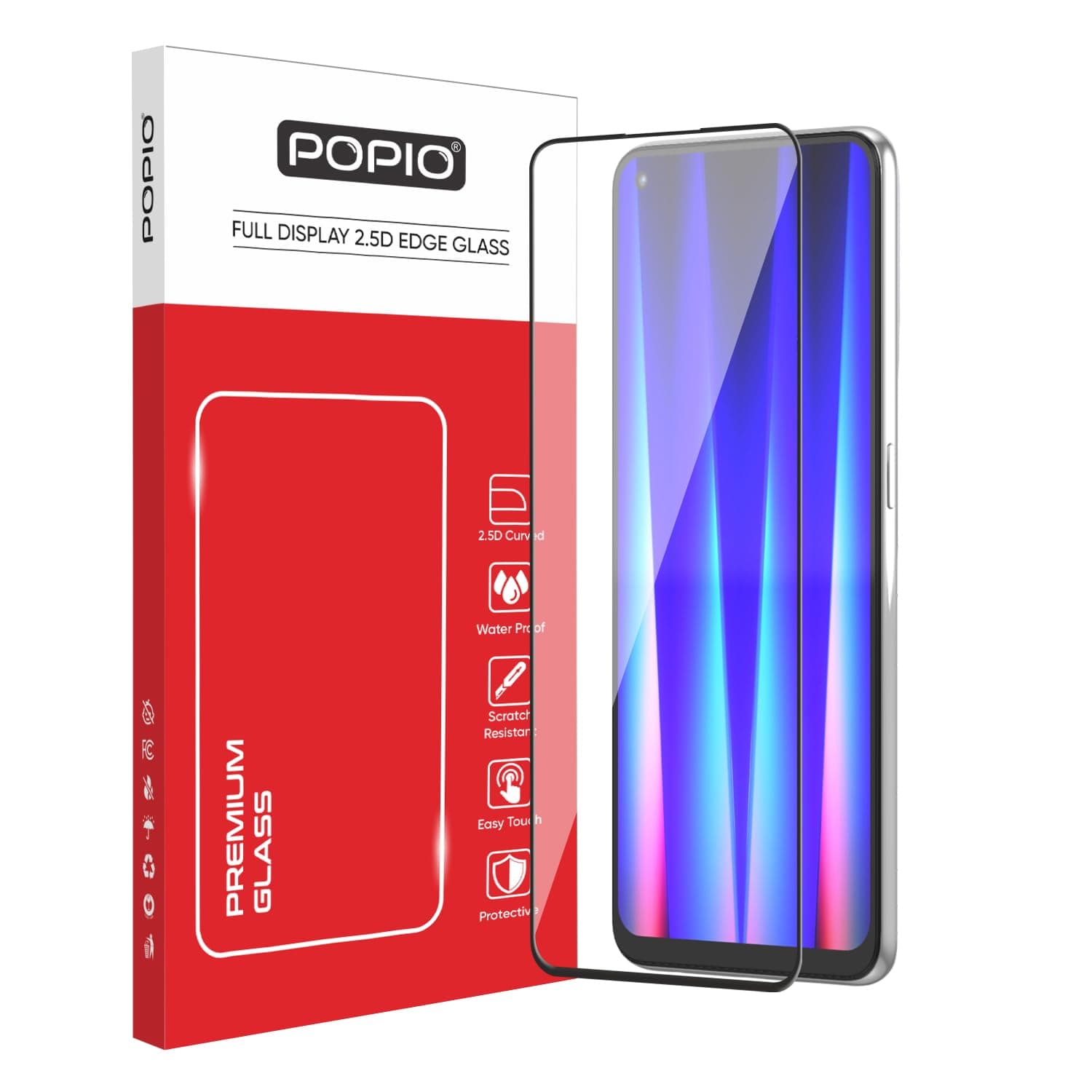 POPIO Military-Grade Gorilla Tempered Glass For OnePlus CE 2 5G | 9H Hardness, Edge-to-Edge, Bubble-Free