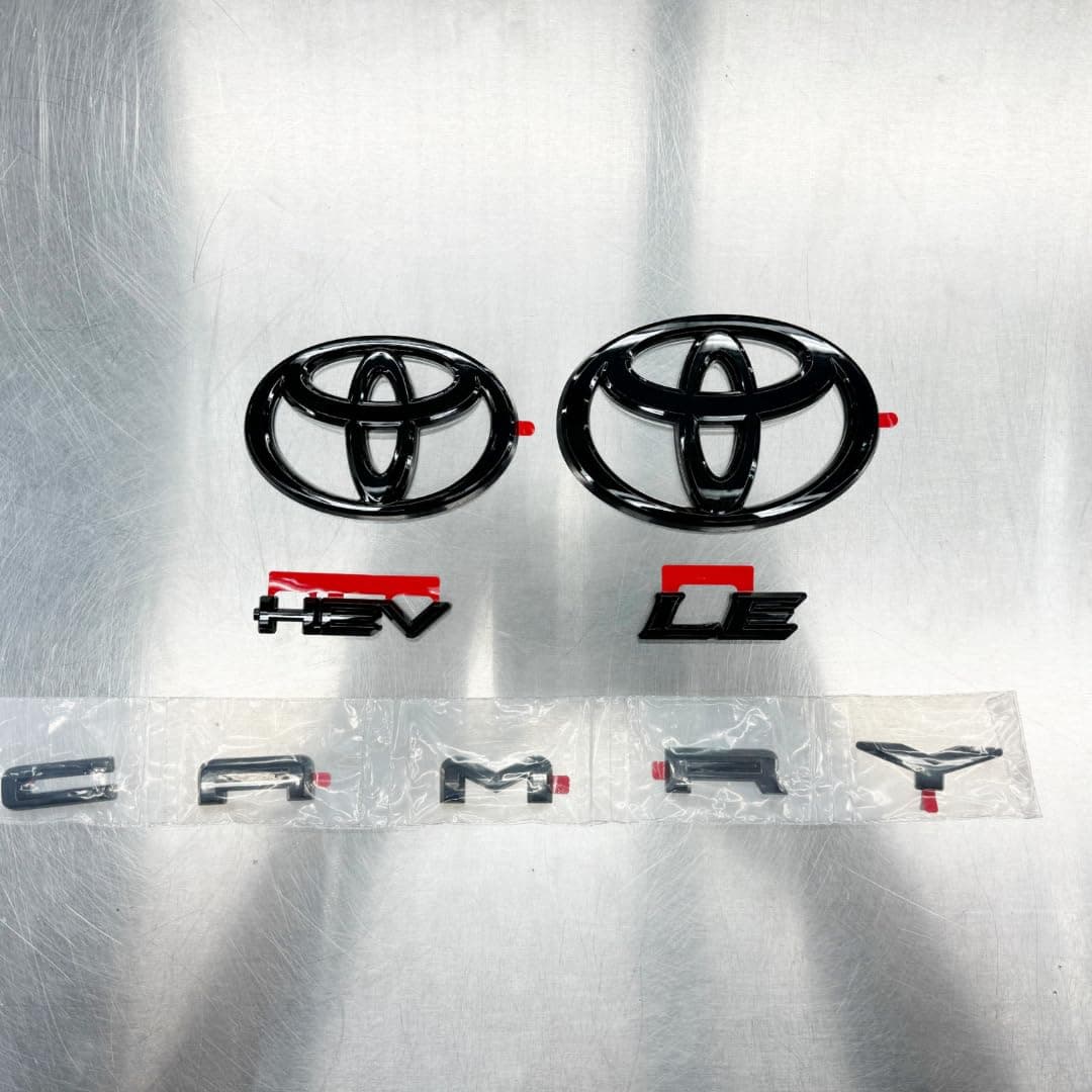 Genuine Toyota 2025 + Camry LE Gloss Black Emblem Overlay Set (Front Wheel Drive Only) PT948-03250-02