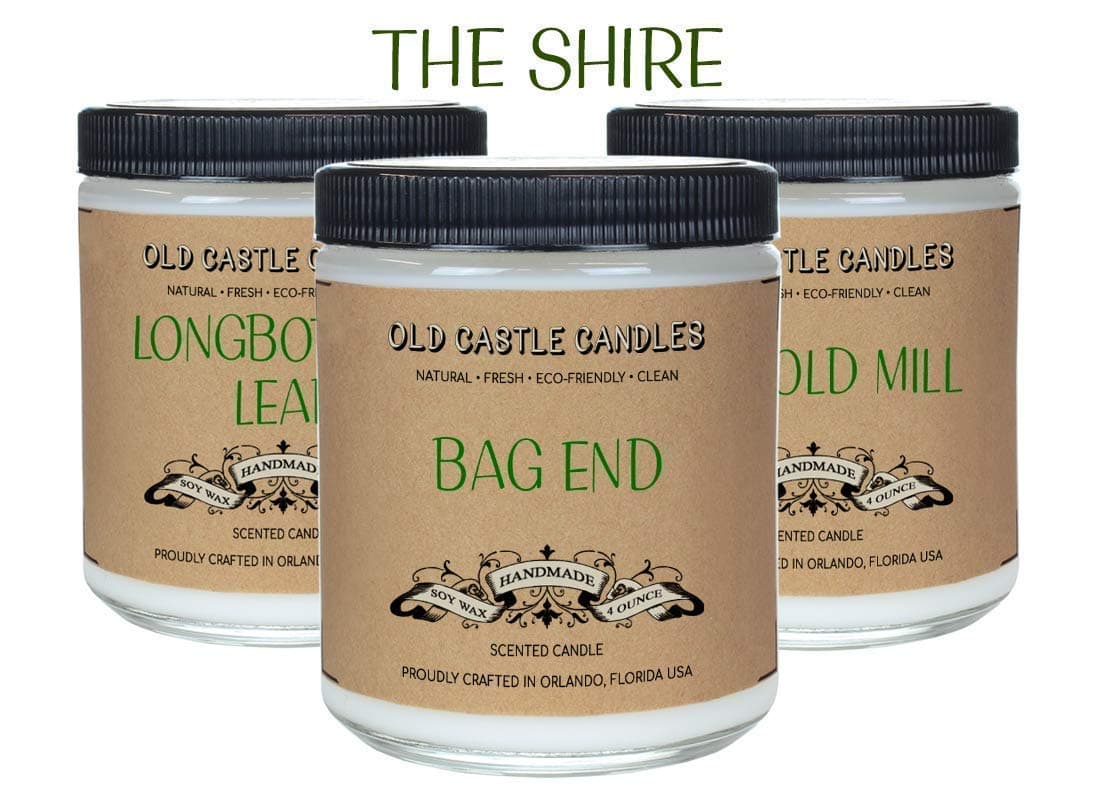 The Shire Candle Set Literary Gift - 3, 4 Ounce Soy Candles