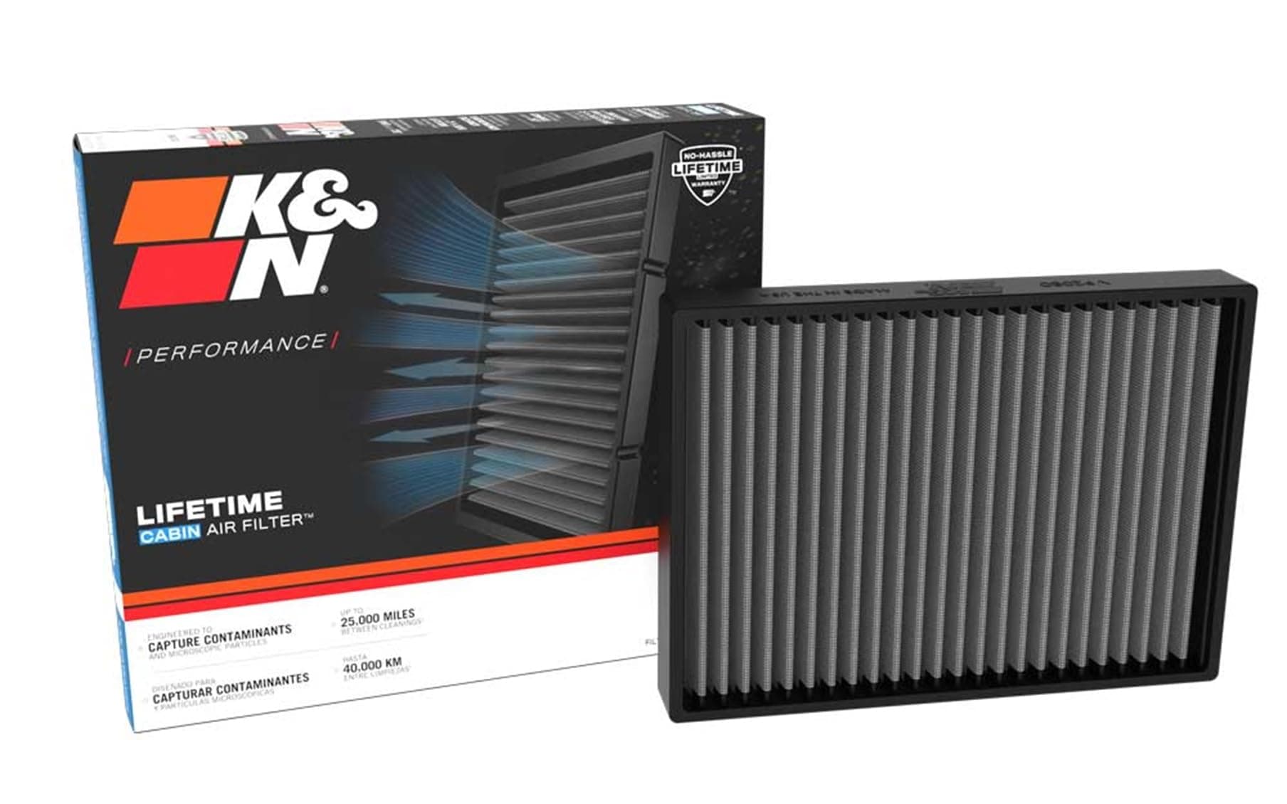 【K&N LIFETIME Cabin Air Filter】Premium Washable Cabin Clean Air for: 2021-2025 Toyota/Lexus: 4Runner, Land Cruiser, Sequoia, Tundra, Tacoma, GX550, LS500, LX600, VF2080