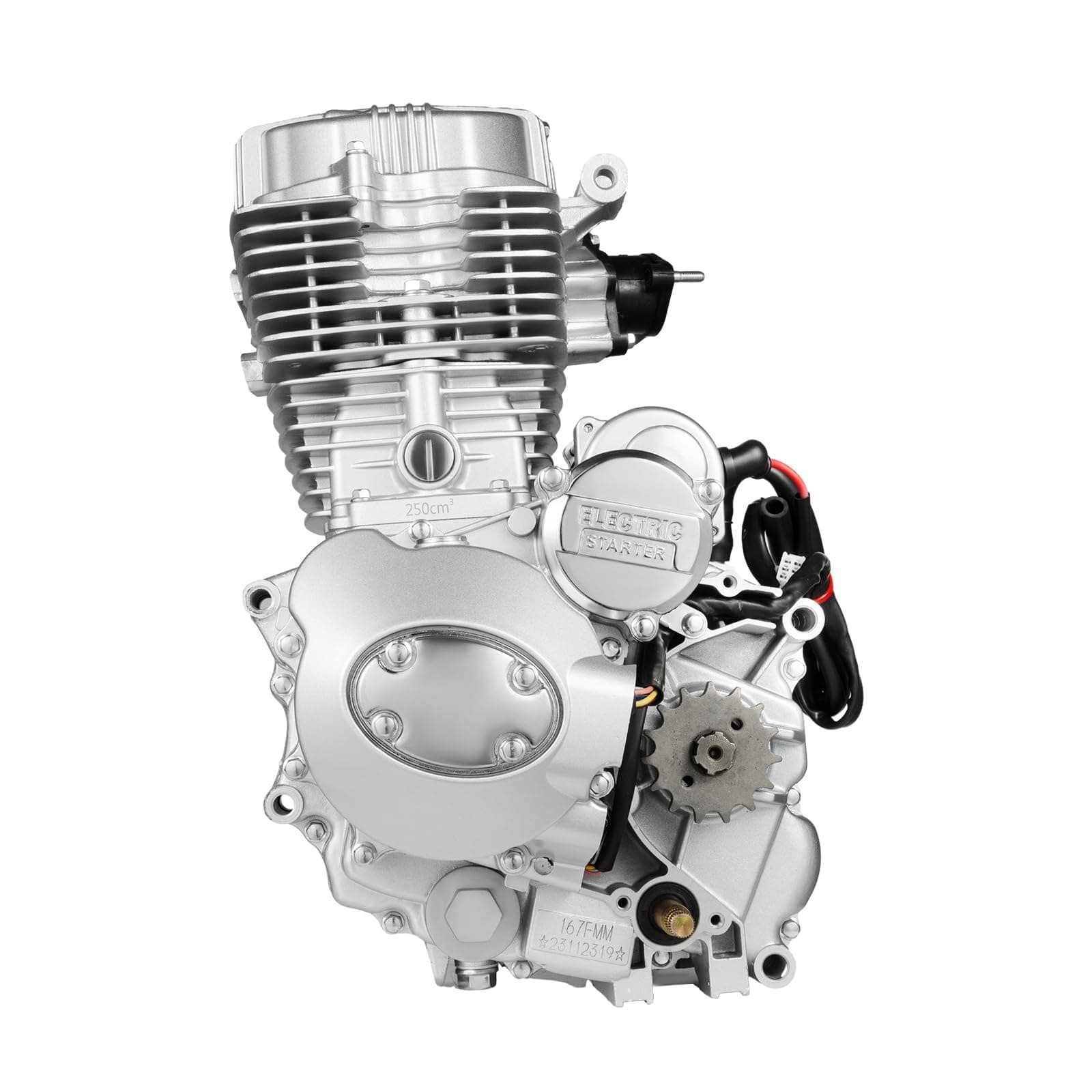 250cc 4-Stroke Engine Motor for ATV Dirt Bike, 5-Speed Manual Transmission Engine CG250 Vertical Engine Motor - Single Cylinder, US Stock