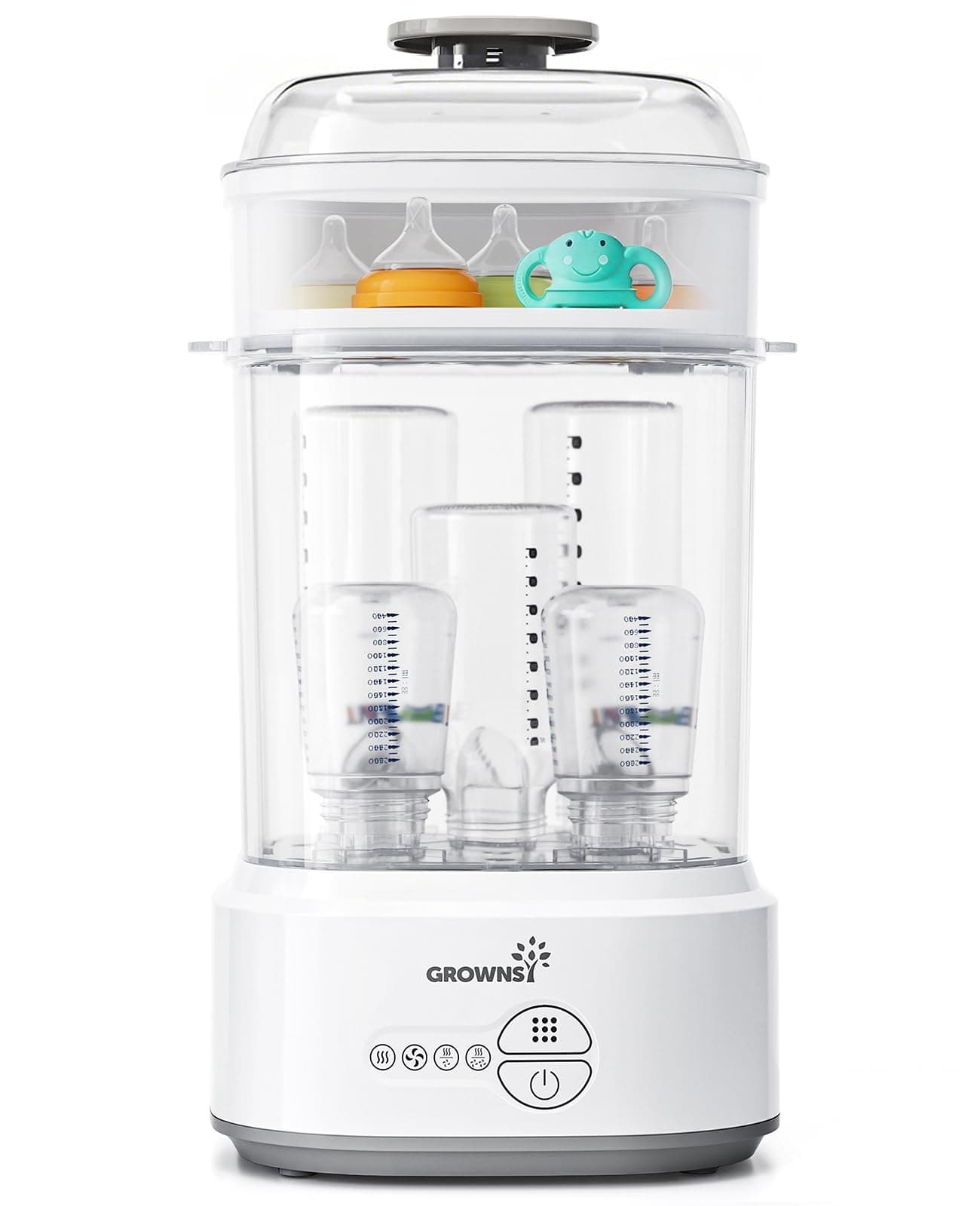 Bottle Sterilizer and Dryer, Compact Electric Steam Baby Bottle Sterilizer (Esterilizador de Biberones), Bottle Sanitizer for Baby Bottles, Pacifiers, Pump Parts