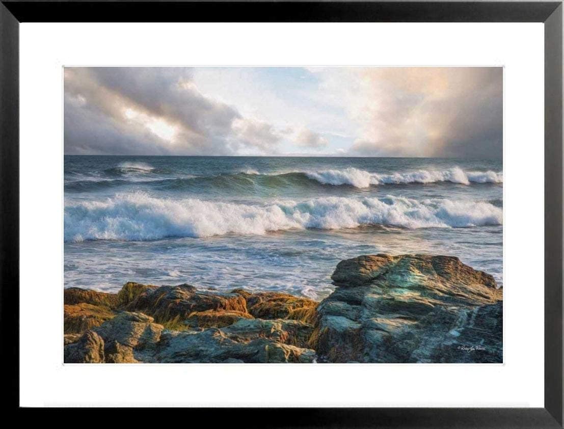 buyartforless Work FRAMED The Clearing by Robin-Lee Vieira 24x18 Matted Coastal Art Print Poster, Blue
