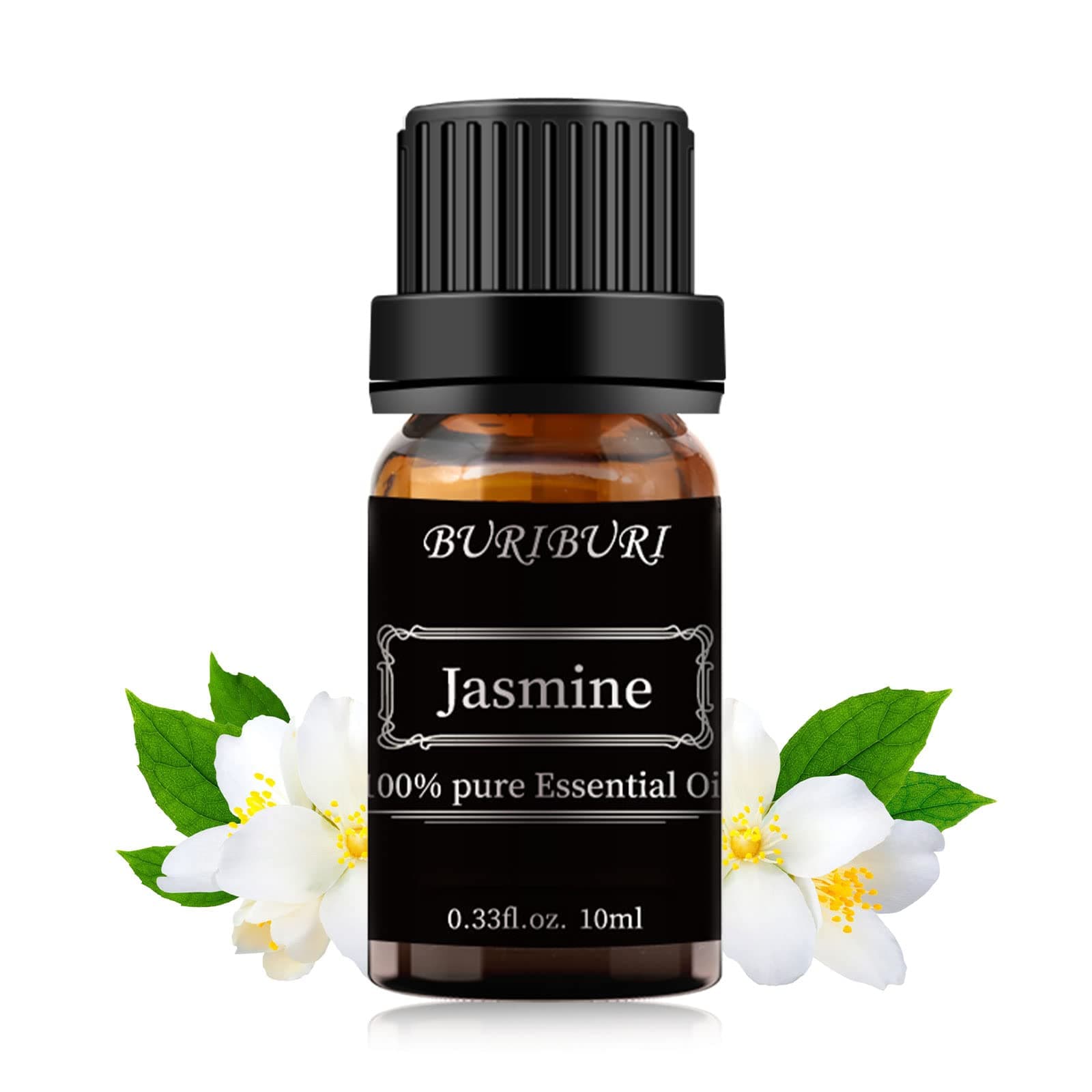Jasmine Essential Oil, 100% Pure Lotus Diffuser Oils Natural Fragrance Undiluted Organic Aromatherapy Oils for Humidifier, Home Care, Candle Making, 10ML (Brown Bottle)