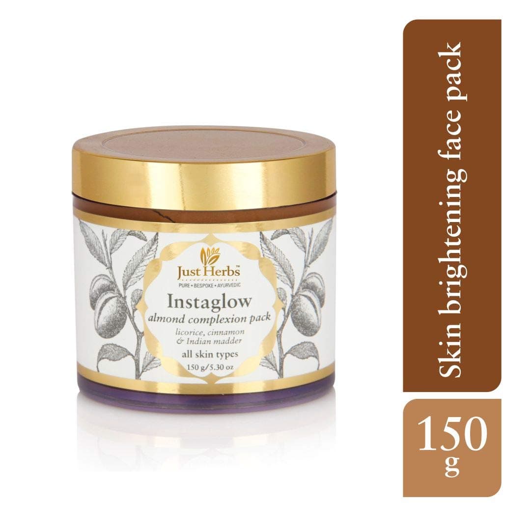 Just Herbs Instaglow Almond Complexion Pack, 150g (Paraben and SLS Free)