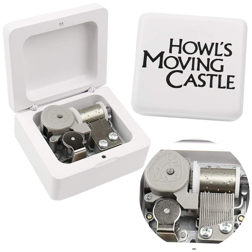 Howl's moving castle-Merry Go Round of Life Music Box Red Vintage Wood Carved Mechanism Musical Box Wind Up Music Box Gift for Christmas,Birthday,Valentine's Day,Best Gift for Kids,Friends