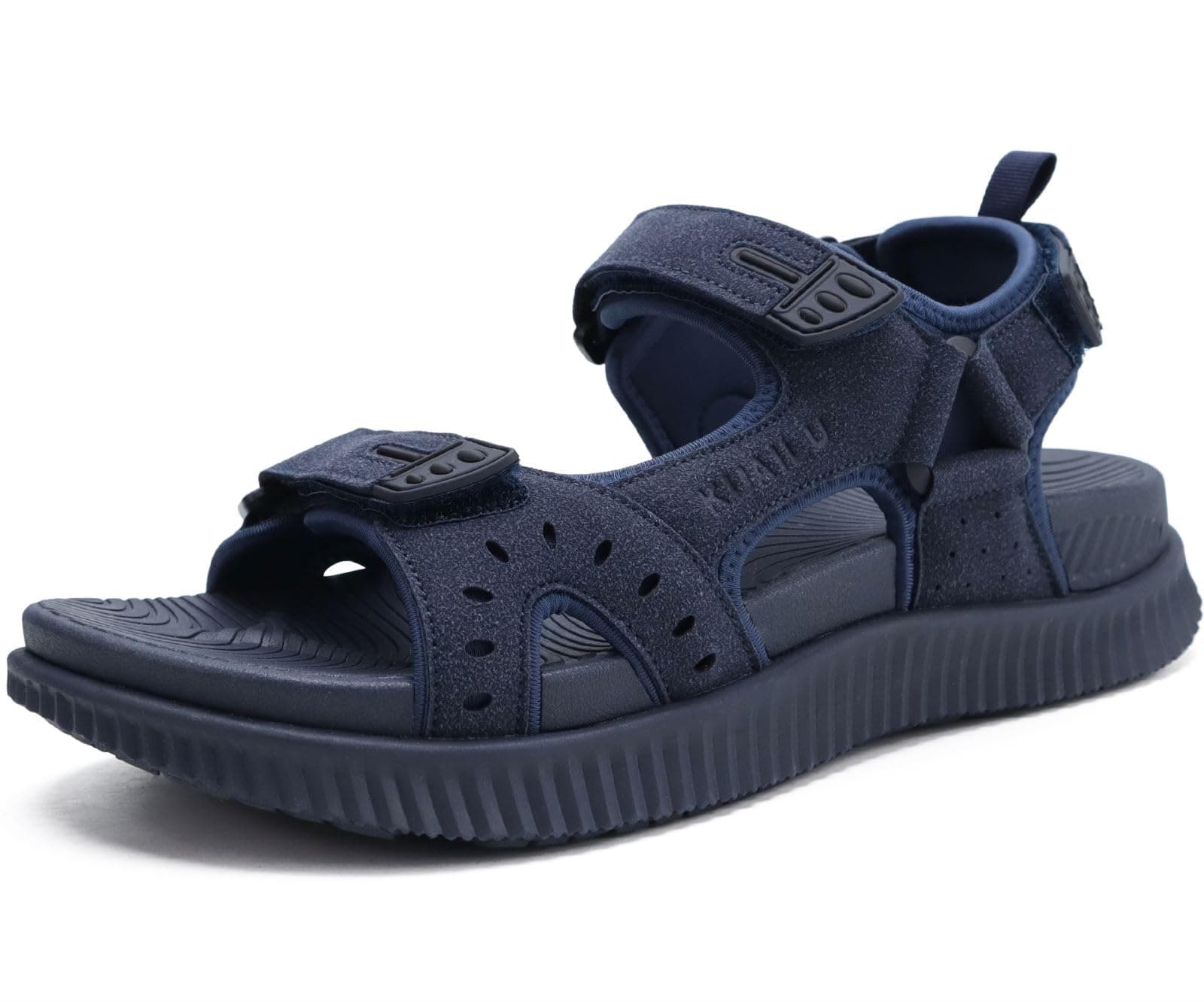 KuaiLuMens Hiking Sandals With Arch Support Sport Recovery Athletic Walking Sandals For Man Outdoor Summer Casual Thick Cushion Beach Water Fisherman Sandal Size 7-15