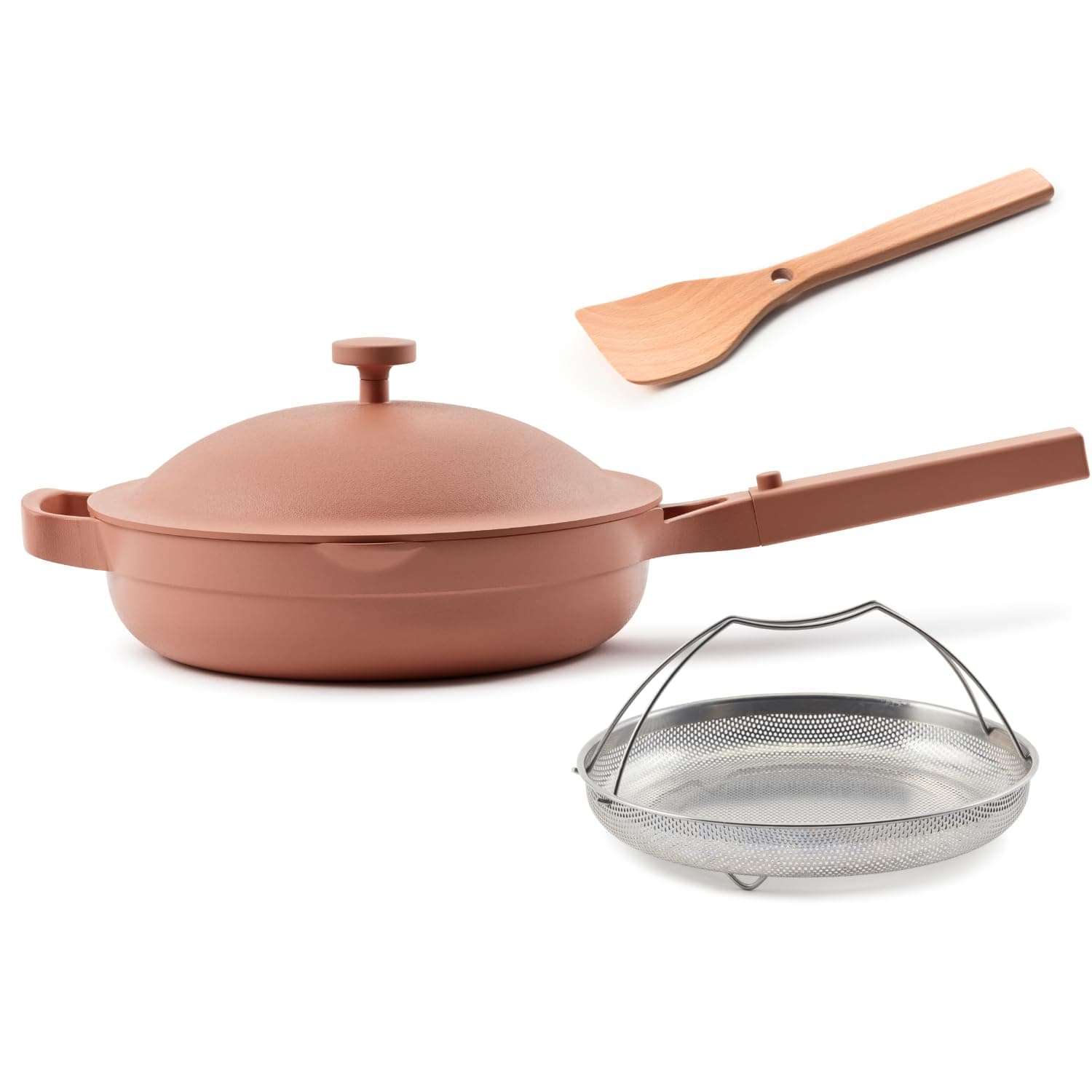 Our Place Always Pan 2.0 | 10.5" Ceramic Pan with Modular Lid, Steamer Basket & Spatula | Patented 10-in-1 Nonstick, Non-Toxic Cookware Made Without PFAS | Induction & Oven-Safe up to 450°F | Spice