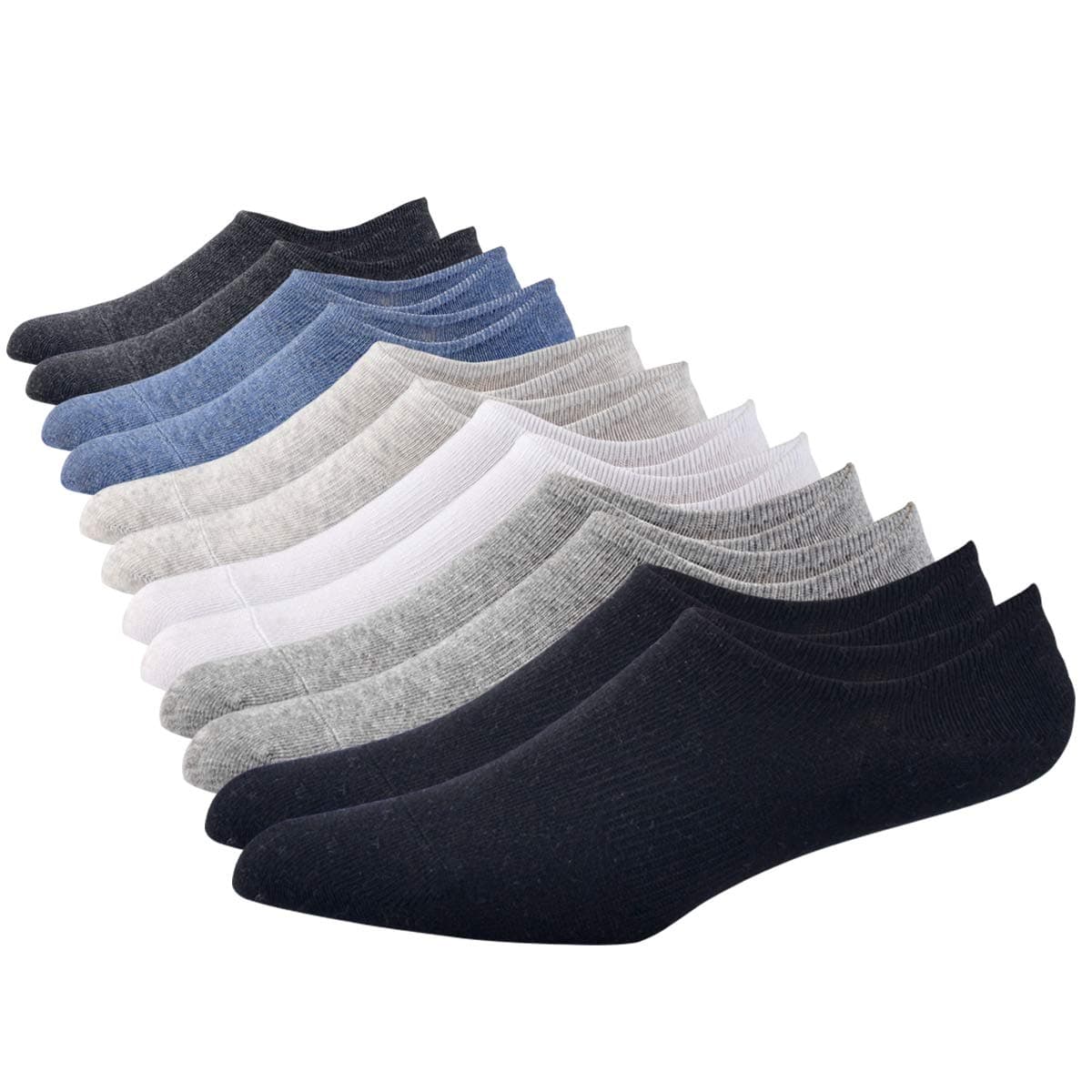 Jormatt 6 Pairs Cotton Sneaker Socks for Men and Women with Non-Slip Silicone, Invisible