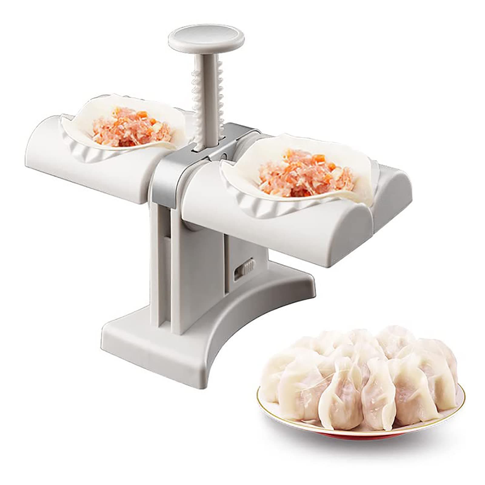 Dumpling Maker,Household Double Head Automatic Maker Mould,Ravioli Press Mold,Make Dumplings Empanadas Quickly,Stainless Steel for Home,Restaurant