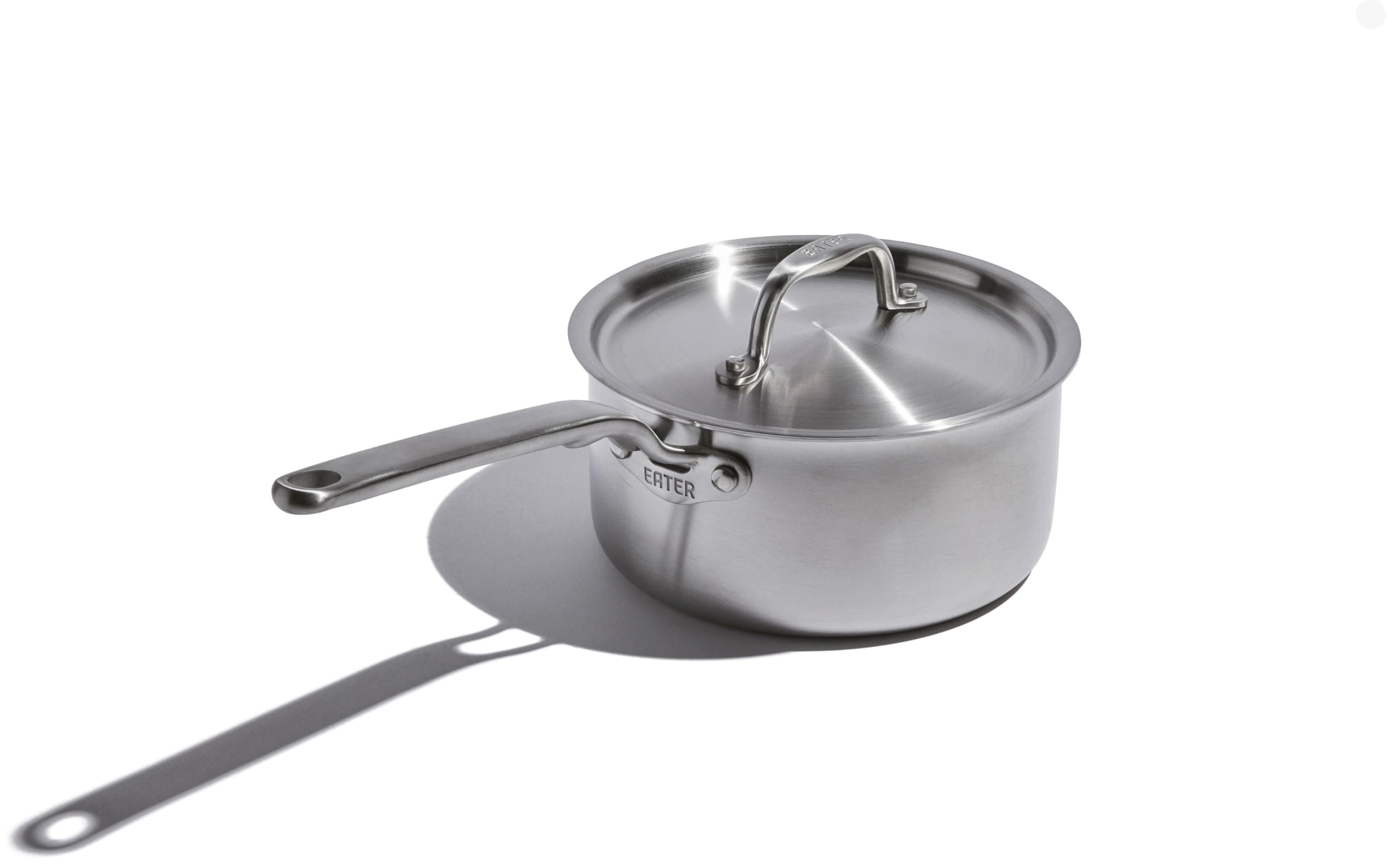 Heritage Steel Eater x 3 Qt Saucepan with Lid | Made in USA | 5-Ply Fully Clad Stainless Saucepan | Stay Cool Handle Design | Induction Compatible | Non-Toxic Sauce Pan | Cook like an Eater