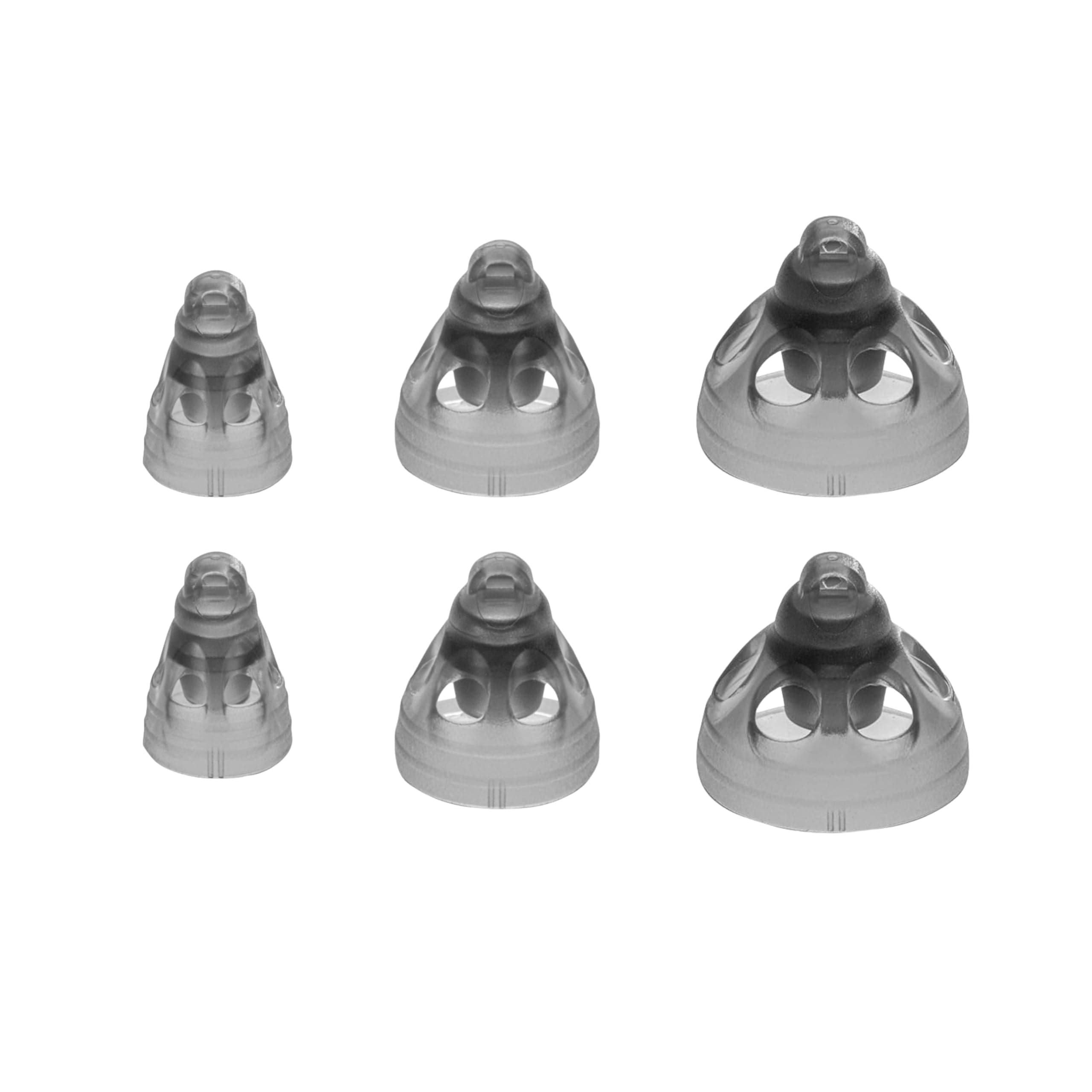 Otto Tech Mixed Phonak Open Smokey Dome Small-Medium-Large Domes, Genuine OEM Switzerland Replacement by Sonova, Hearing Aid Domes for SDS 3.0 Accessories -1 Pack/6 Domes Total