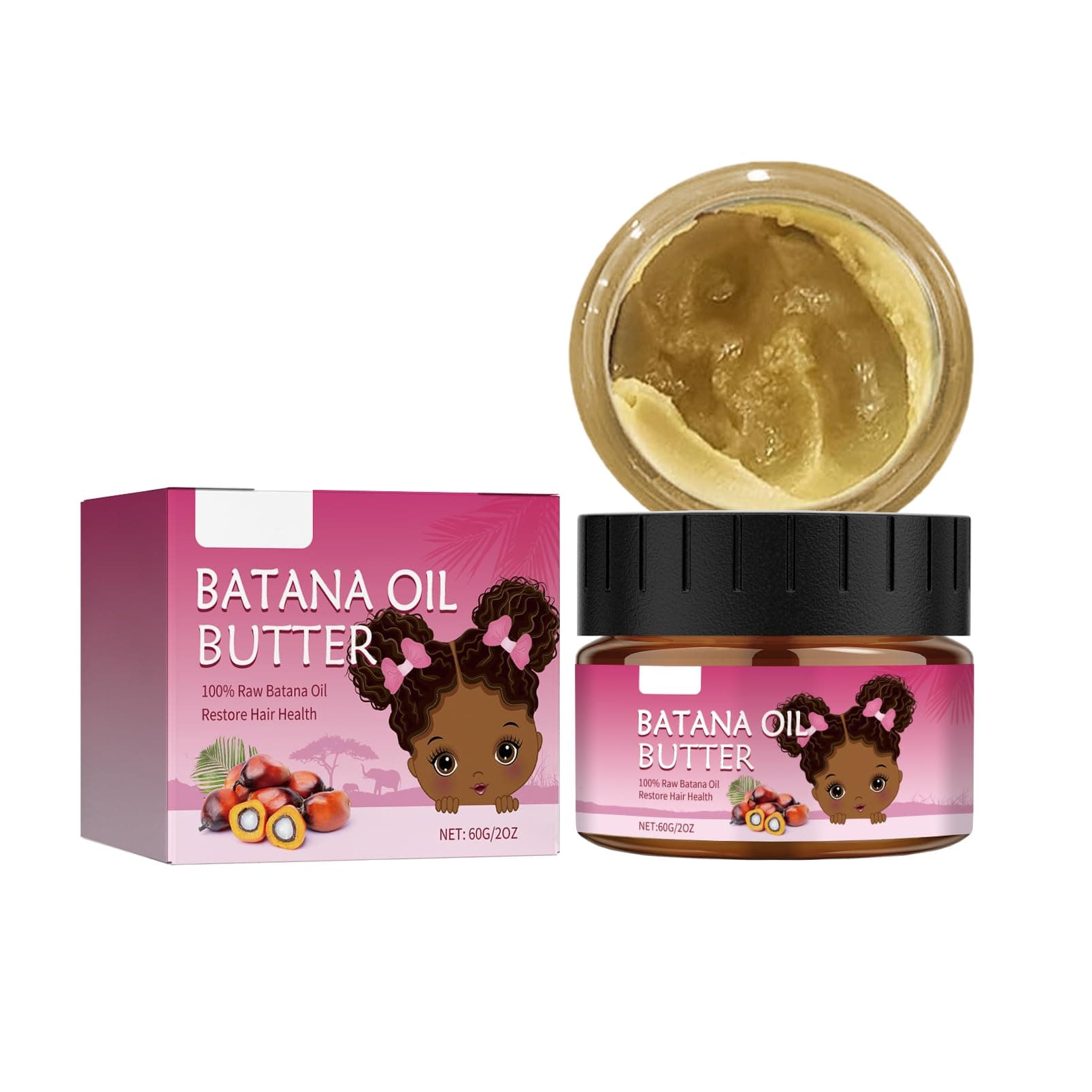 DMQ Hair Butter with 100% Pure Raw Batana Oil,From Honduras Batana Oil for Hair Growth,Moisturizes Hair and Scalp - Suitable for all Hair Types,60g