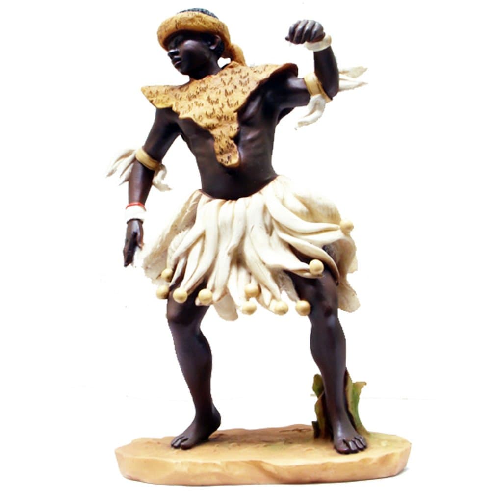 SAA Castagna Zulu Dancer Alabaster Resin Figurine