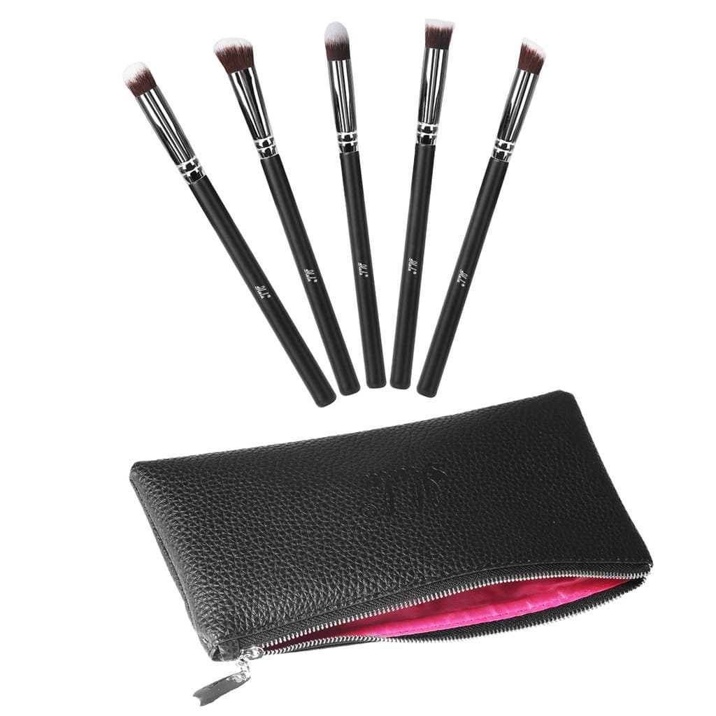iLuLu Makeup Eye Brush Set Eyeshadow Eyeliner Blending Crease 5 Pieces Kit