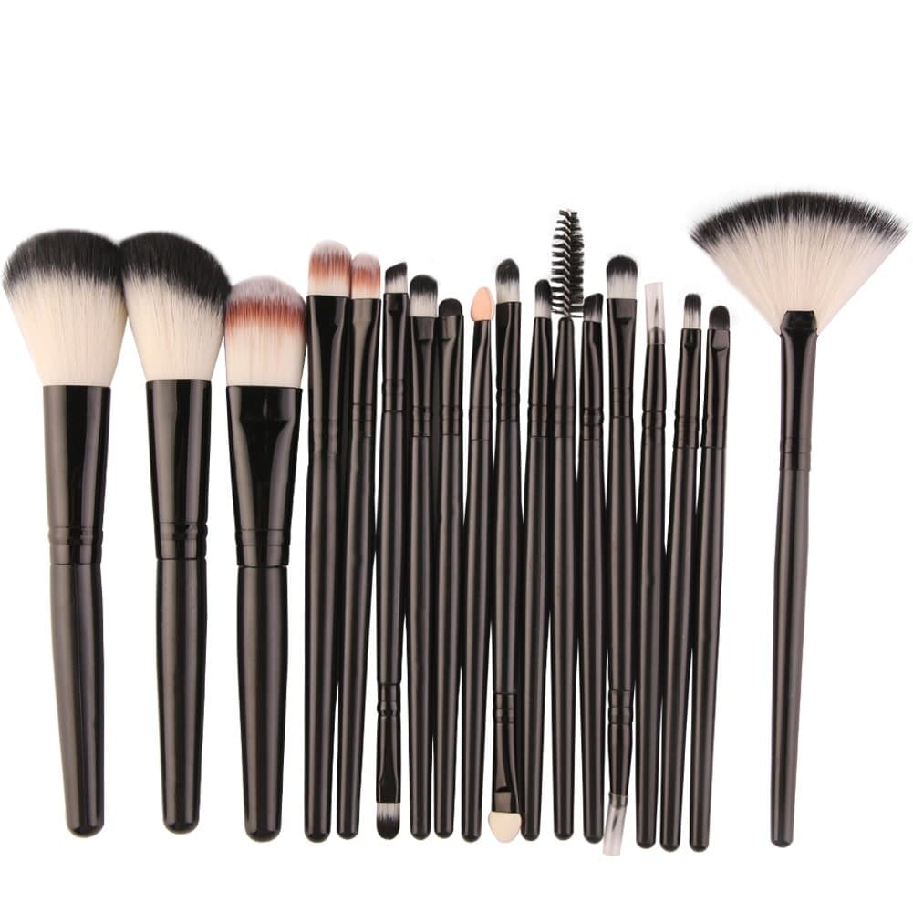KISSION 18 pcs Makeup Brush Set Blush Foundation Powder Eyeshadow Eyeliner Lip Brush