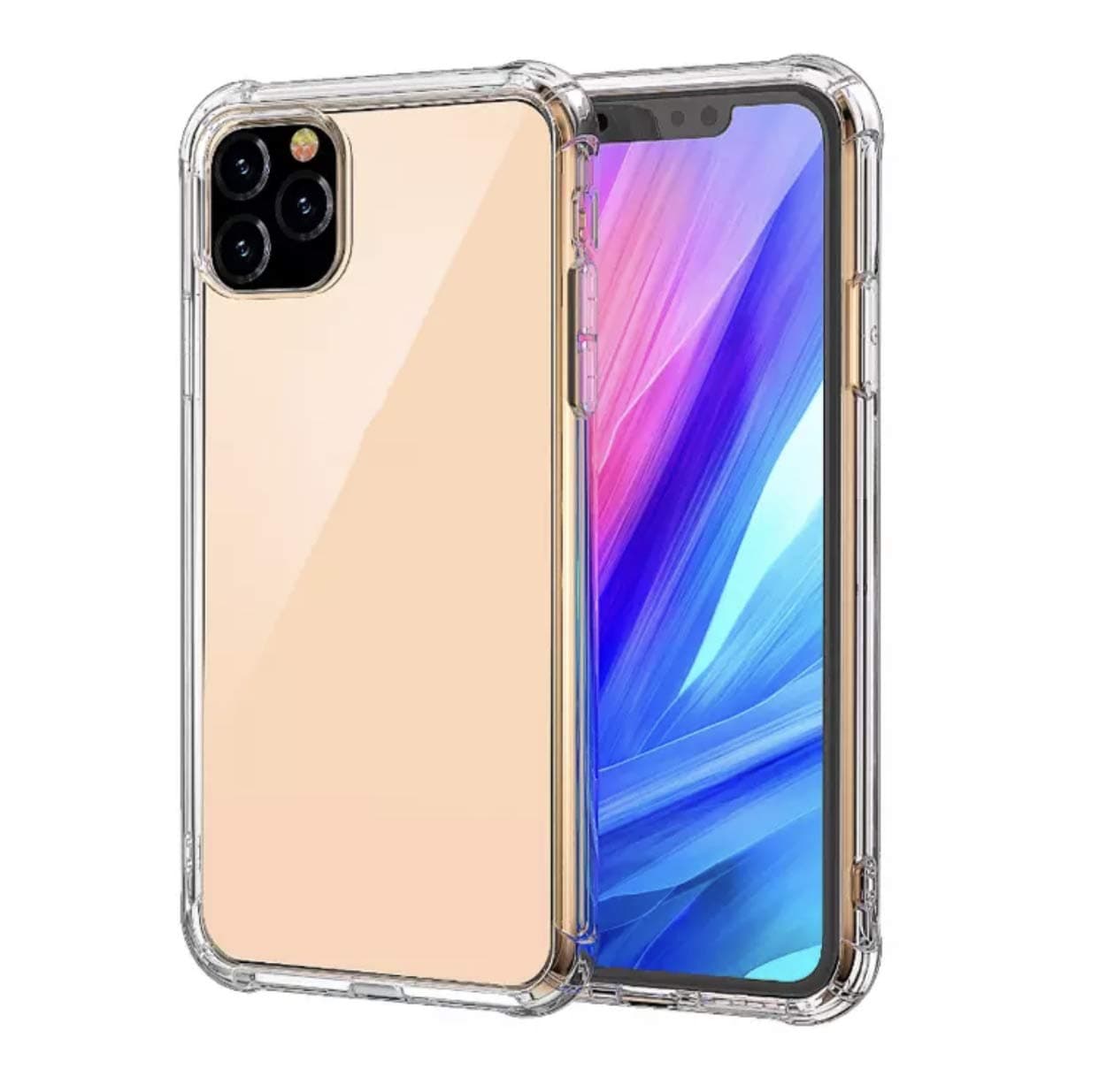 Alex & Lyn Co, Soft Silicone Case Design for iPhone 11, 6.1" Inch Anti Schock Protection Cover Case Shockproof Includes Clear Screen Protector transparent
