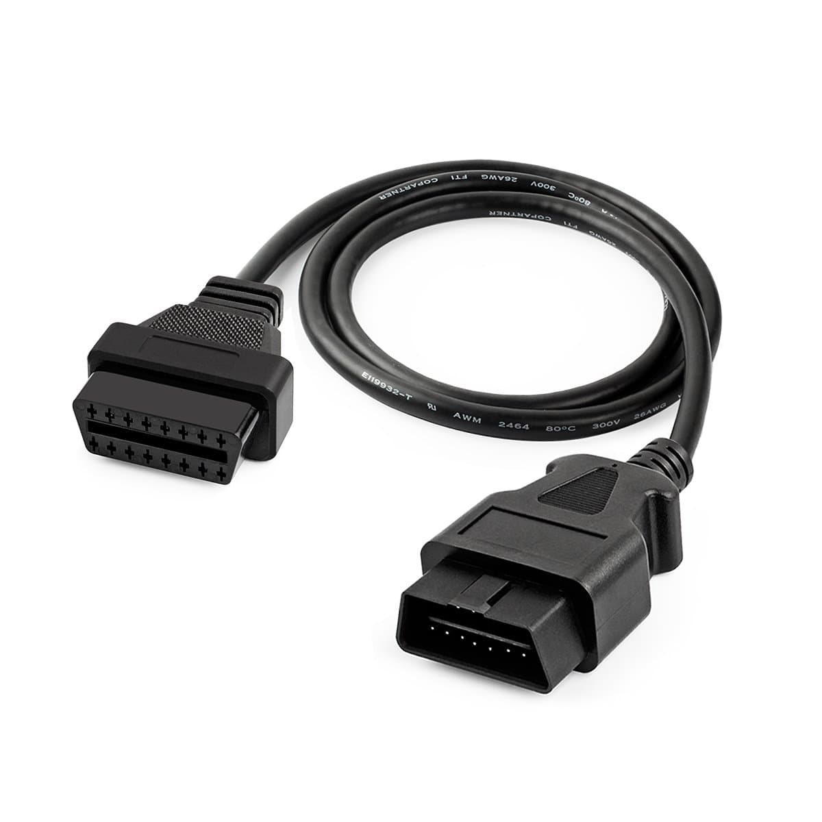 FOXWELL OBD2 OBD II 16Pin Male to Female Diagnostic Extension Convert Cable Adapter 1m/ 39inch