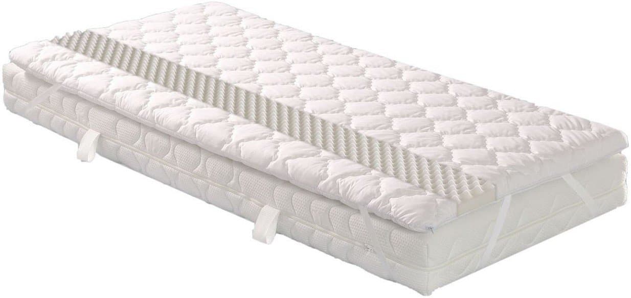 Abeil, Napped Foam Mattress Topper/Protector-White, white, 160 x 200 cm