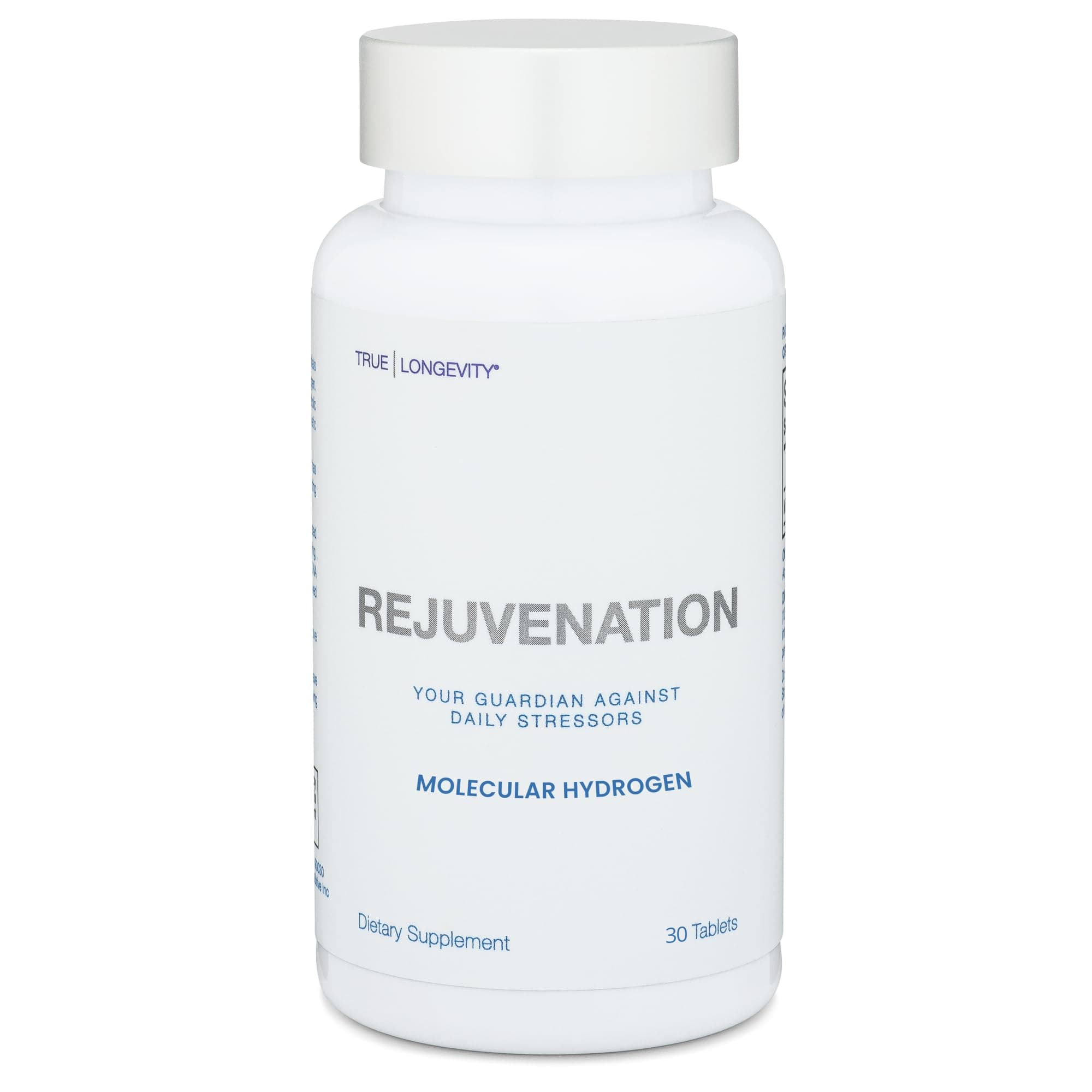 DRINK HRW Rejuvenation Molecular Hydrogen Water Tablets: 12 ppm H2, Patented, USA Made, IHSA-Certified Hydrogen & Magnesium Supplement. Supports Energy, Recovery, Cognitive Function (Unflavored, 30Ct)