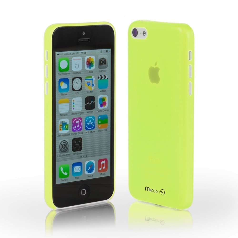 MACOON Cover SecondSkin for iPhone 5c Ultra Fine & Translucent, color:green