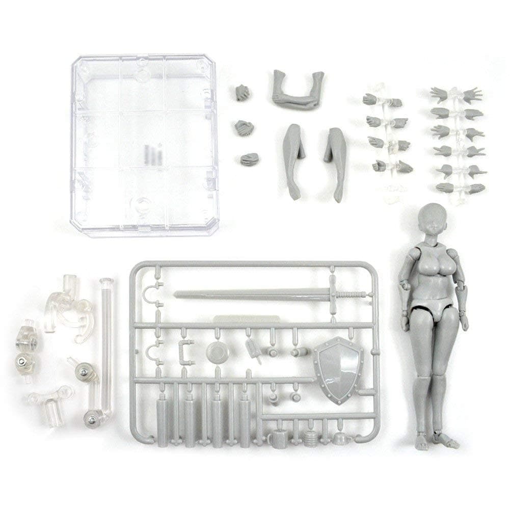 Body Kun DX Set Male & Female Action Figure Model Set for SHF Body Kun Doll PVC Body-Chan DX Set 2.0, PVC Movebale Action Figure Model for SHF Gifts (Female)
