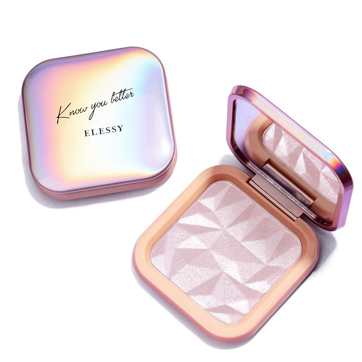 ELLESY Highlighter Makeup Palette Glitter Pink Highlighter Palette Shimmer Highlighter Powder Suit All Skin Tones-DAWN GLOW
