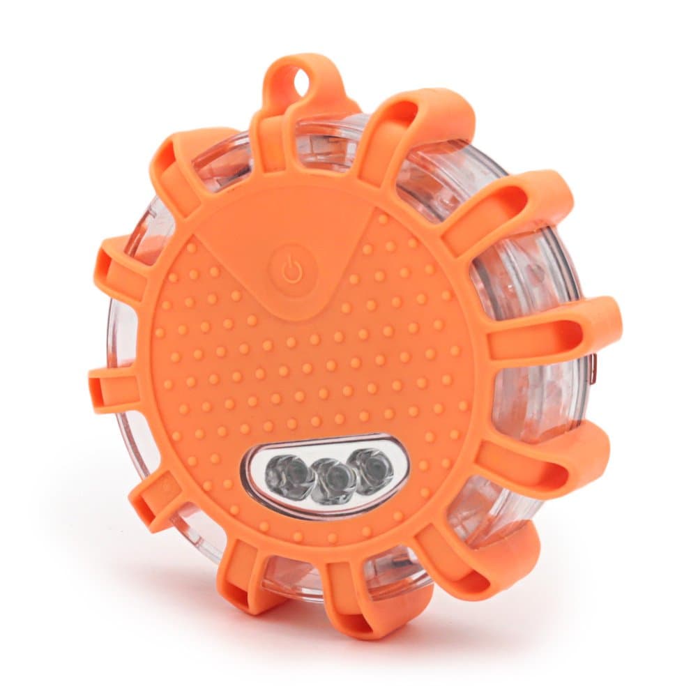 ANTEQI LED Road Flares Flashing Warning Light Safety Light Emergency Magnetic Disc Beacon for Car Truck Boat (1 Pack)