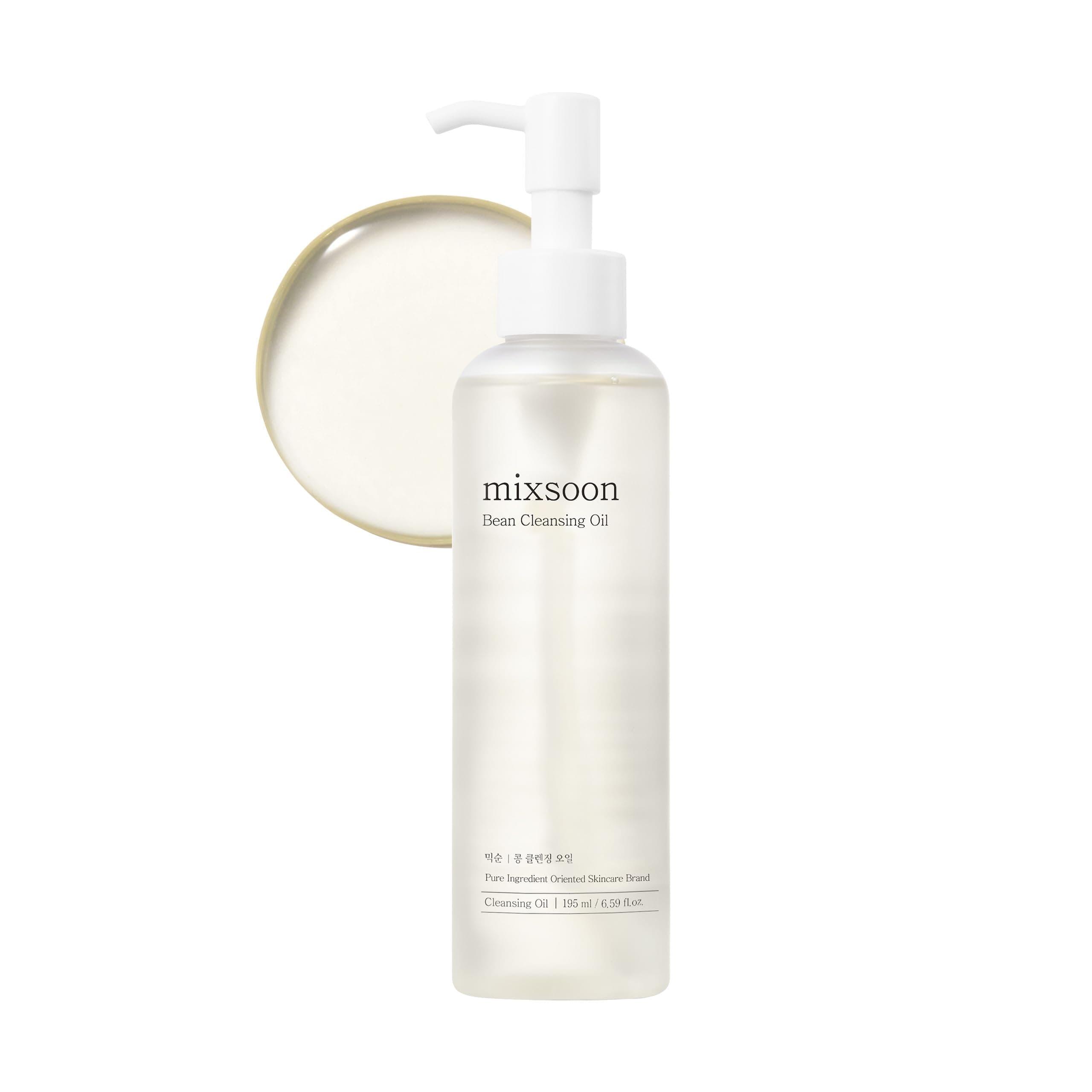 mixsoon Bean Cleansing 195ml, Lightweight Oil Cleanser, Make up Remover for daily skin care routine, Korean Glass Skin Care