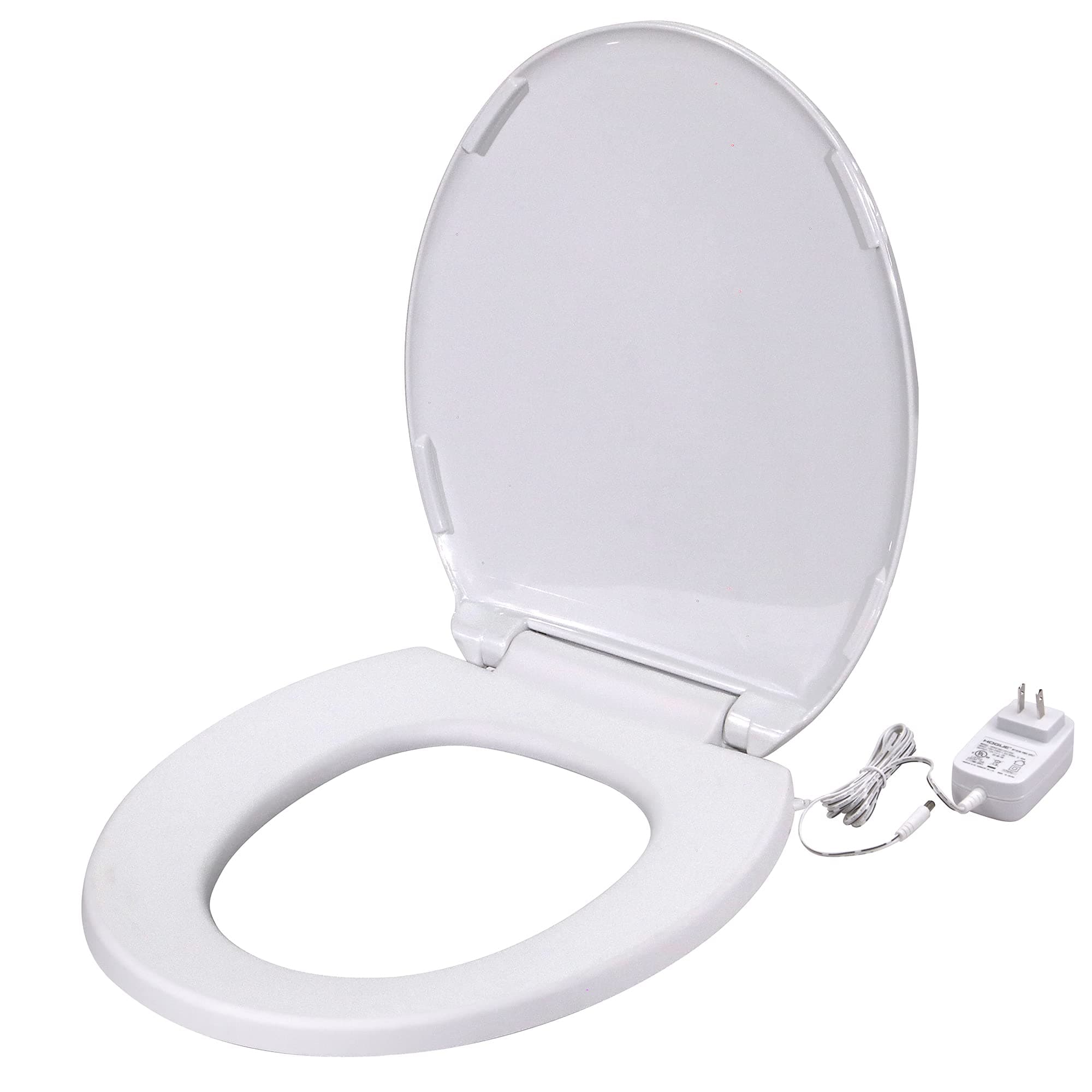 UltraTouch 01811 12 Watt/12 Volt UL-Listed Soft Round Bowl White Heated Standard Toilet Seat for Standard American Bathrooms, White
