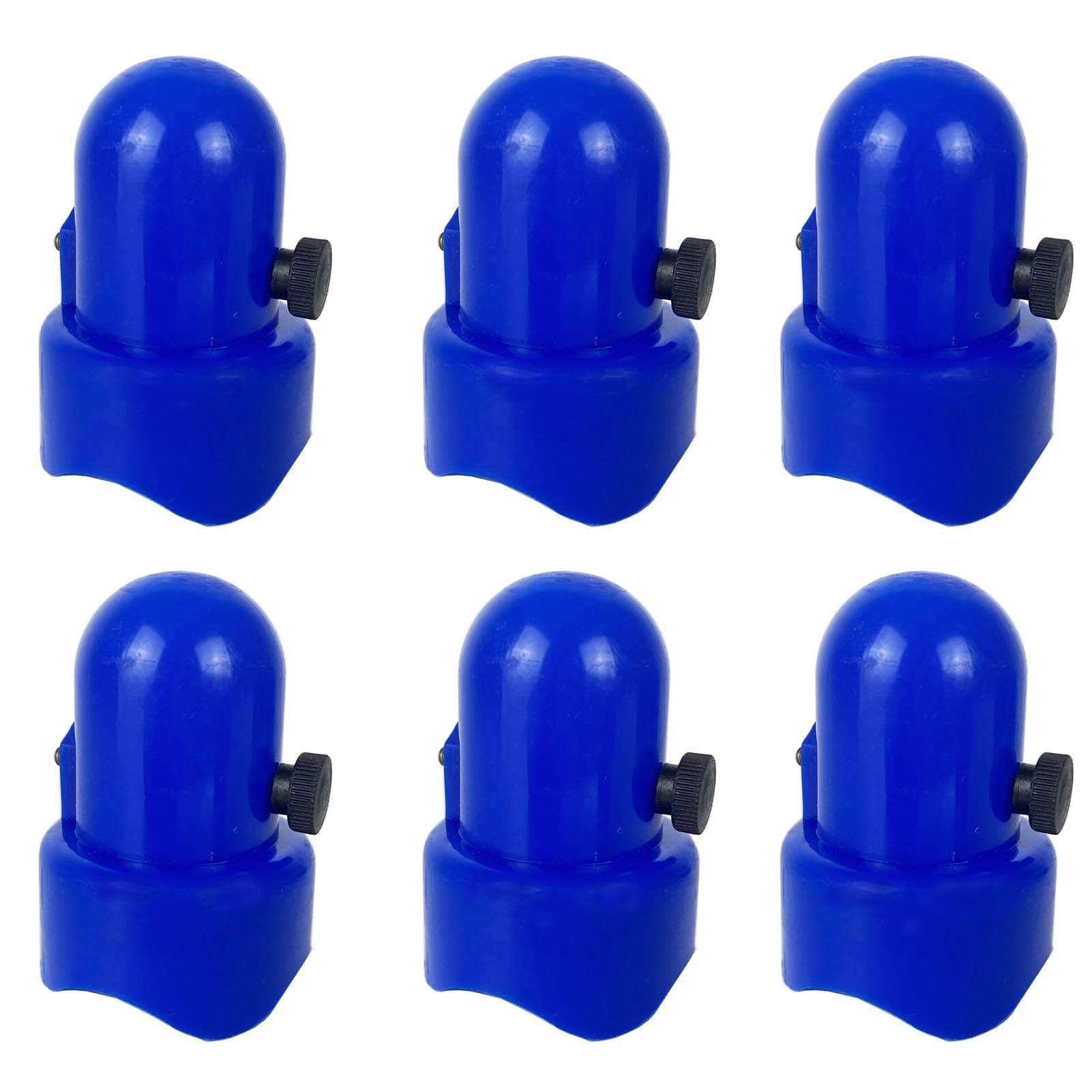 Large Trampoline Enclosure Pole Caps with Screw-in Bolts, Only Fit for Pole 1.5 Inch Diameter, 6 Piece, Blue,Trampoline Pole Toppers
