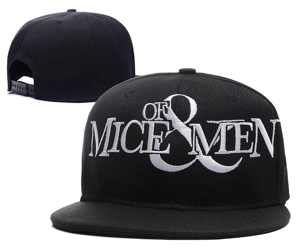 of Mice & Men Band Logo Adjustable Snapback Embroidery Hats Caps Black Apparel