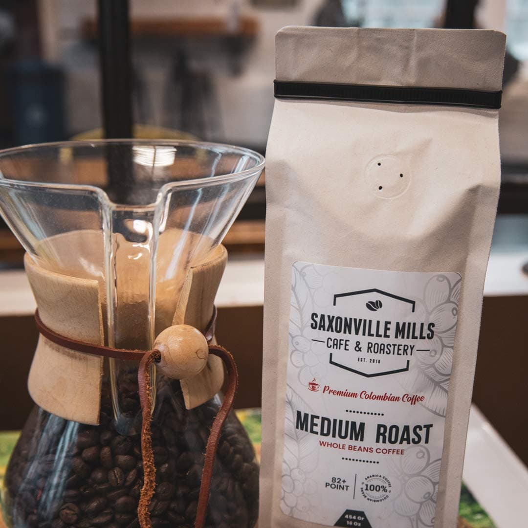 Coffee Colombia Whole Bean, Fresh Roasted Medium,1 LB/16 Oz Coffee from Colombia, Single Origin Farm Coffee Bean, Saxonville Mills Coffee