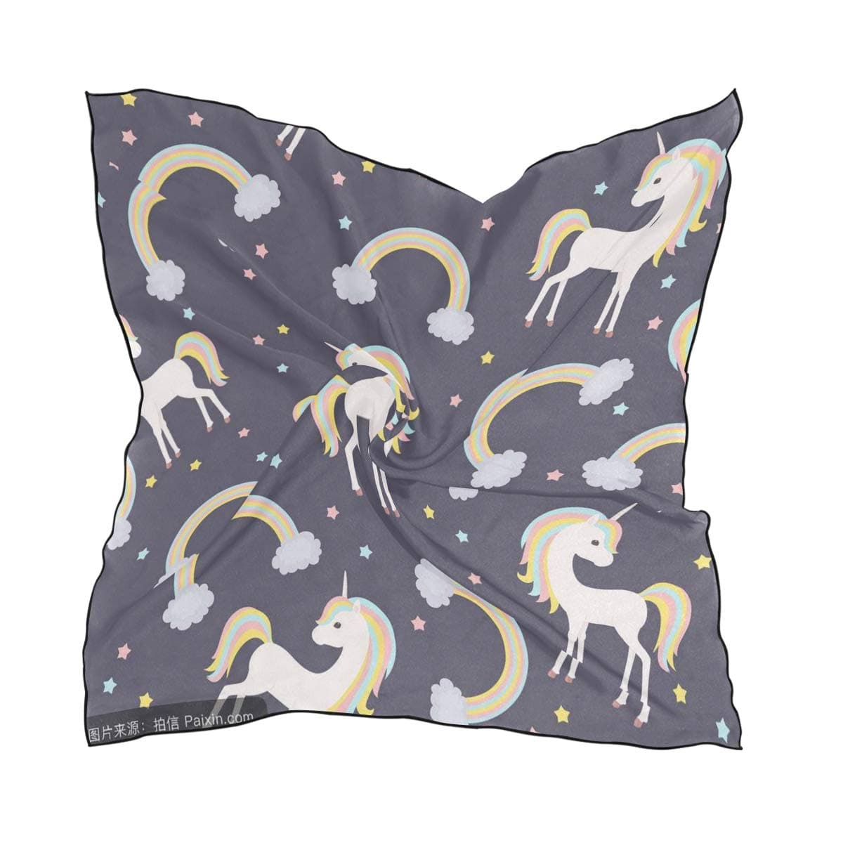 Silk Scarf Rabbit In The Grass Square Headscarf 23 x 23 inches for Women