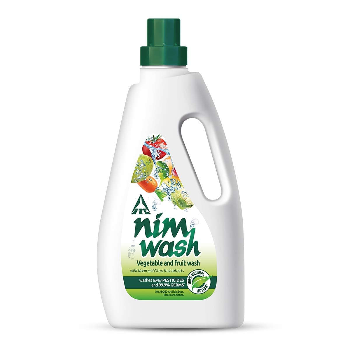 Nim washVegetable & Fruit I 1000 ml I 100% Natural Action, Removes Pesticides & 99.9% Germs,with Neem and Citrus Fruit Extracts , Safe to use on veggies and fruits | Disinfects veggies & fruits