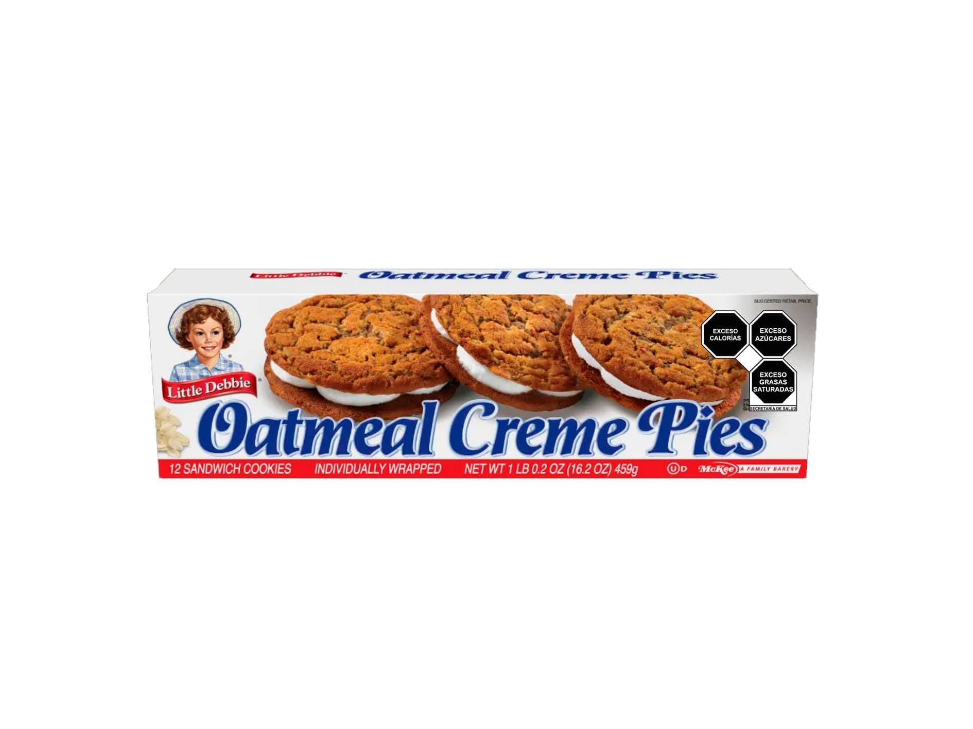 Little Debbie Oatmeal Crème Pie 16. 2 oz