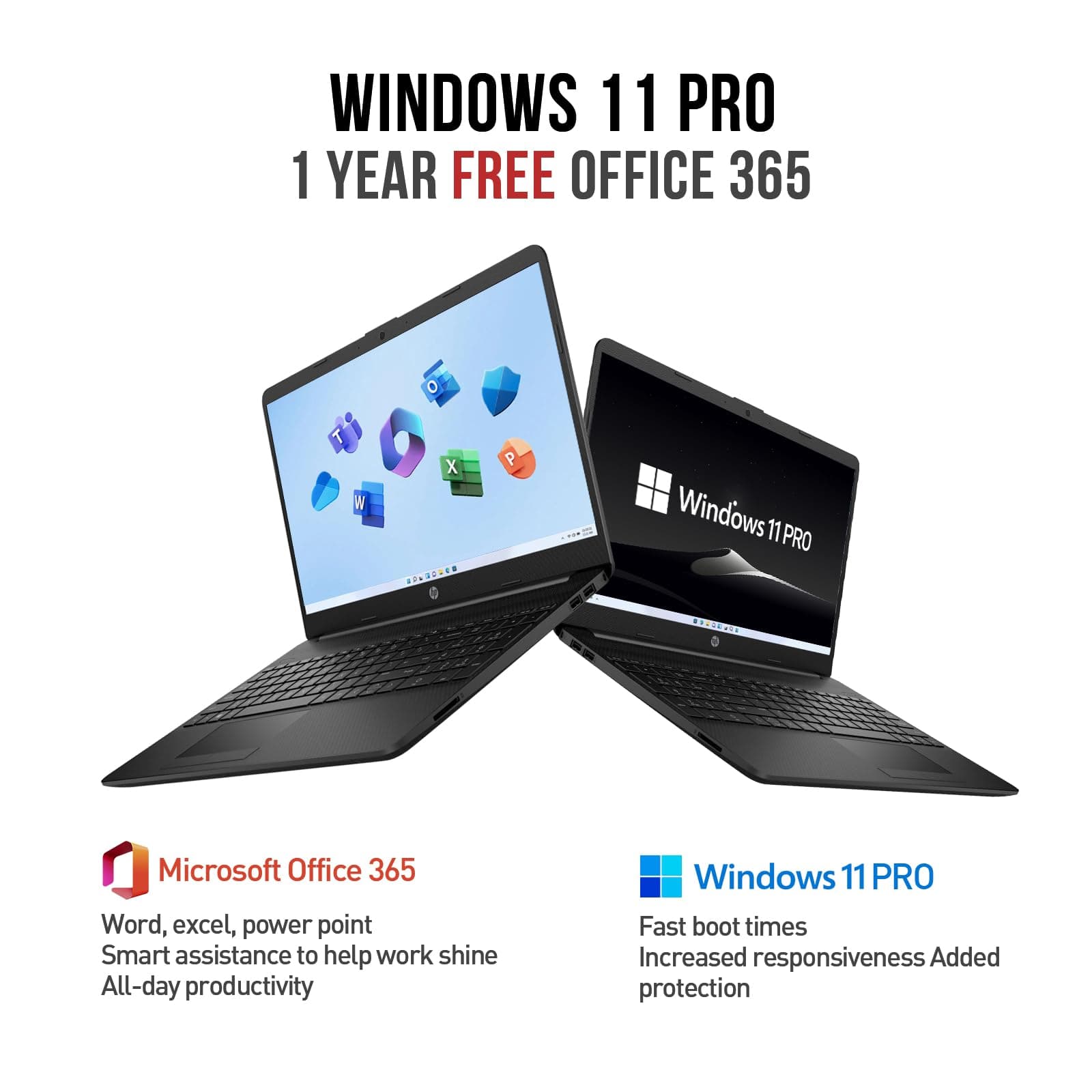 HP 15.6 Laptop Computer, Business Laptop 15 Inch HD, Intel Pentium Silver N5030 Quad Core, 8GB RAM, 512GB SSD, 1-Year Office 365, Windows 11 Pro Laptop, Ethernet Port, Numeric Keyboard, USB-C