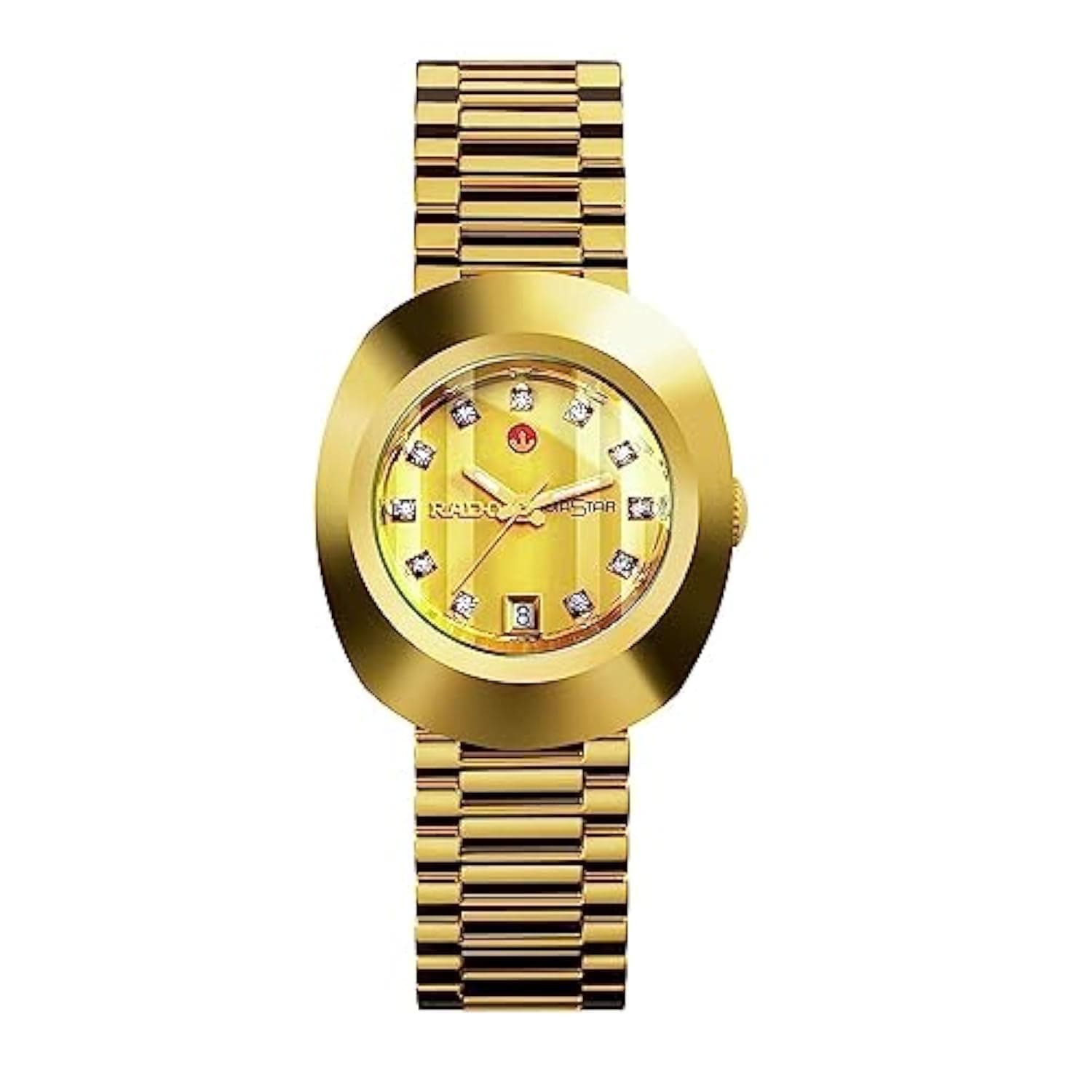 Rado DiaStar Original Swiss Automatic Watch with Stainless Steel Strap, Gold, 21 (Model: R12416633)