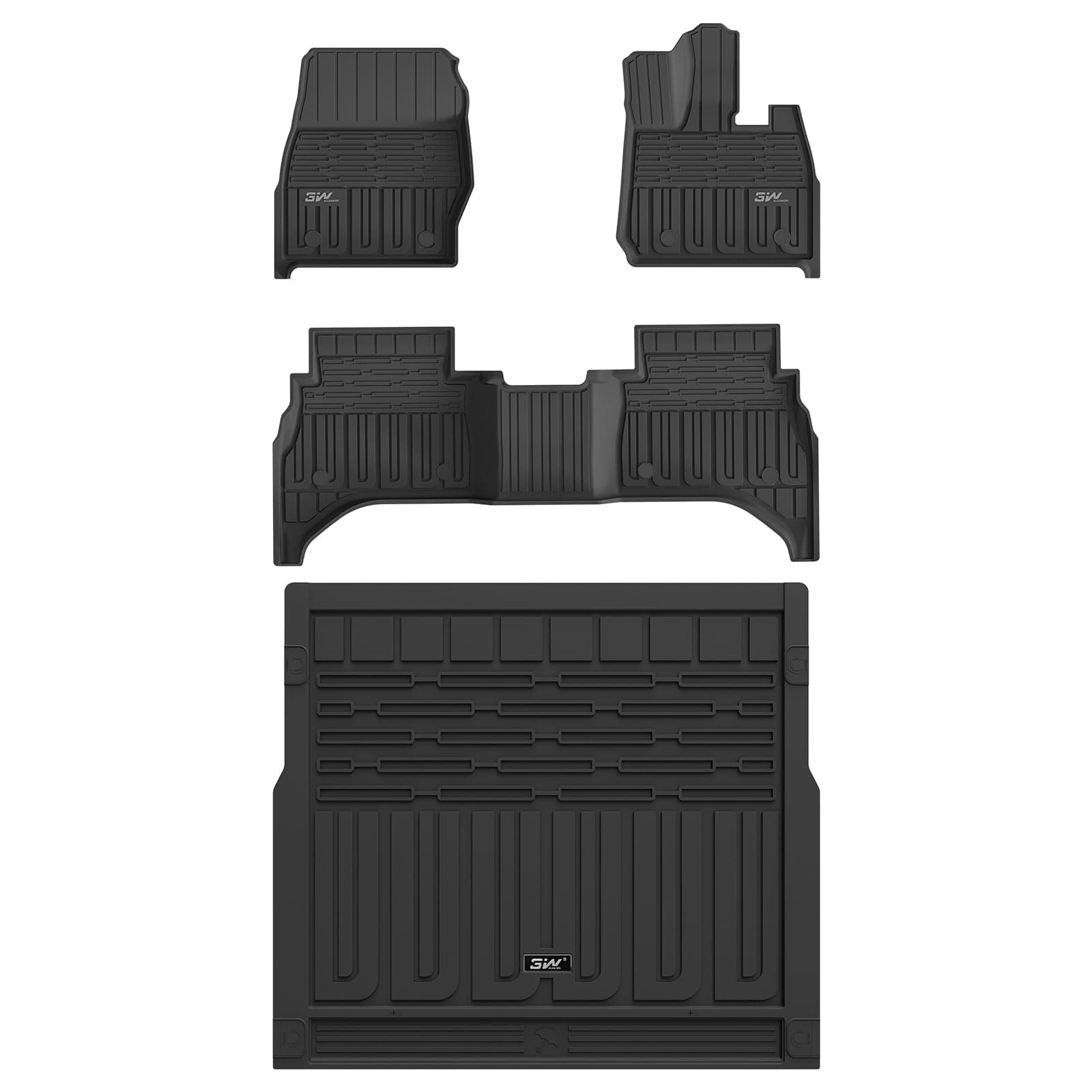 3W Floor Mats & Cargo Liner For Range Rover Sport L461 2023-2026, All Weather TPE Dog Friendly Liner, Custom Fit Range Rover Sport L461 Car Mats, Waterproof Non Slip, Easy to Install Car Accessories