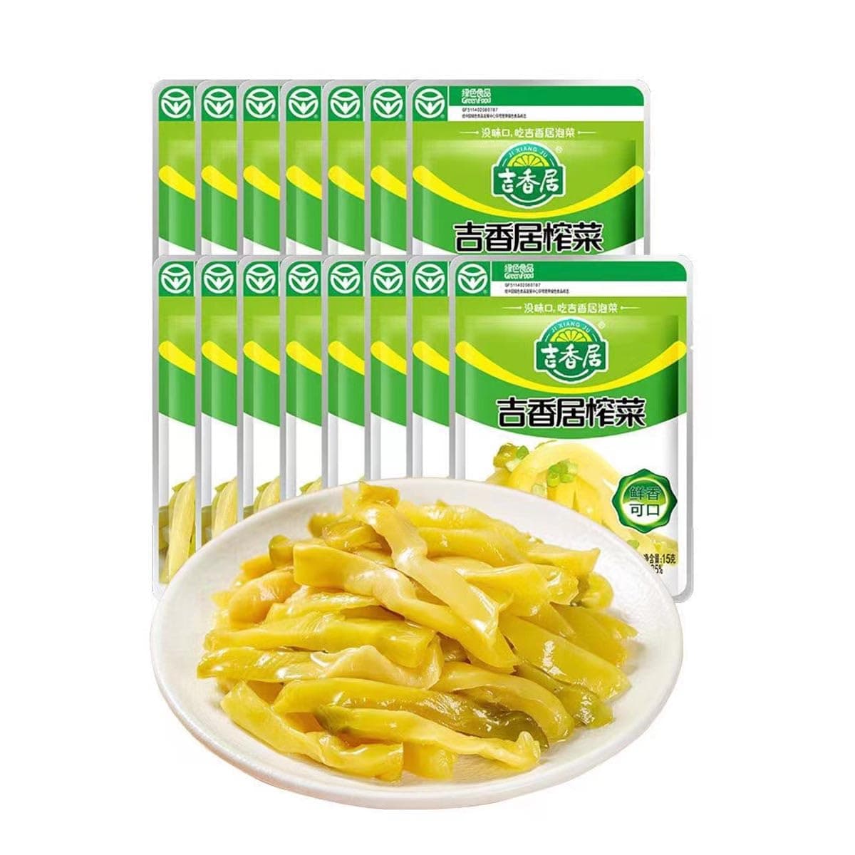 Pickled mustard (15g*12 packs) 180g (6.3oz.) Sichuan pickled mustard served with pickles
