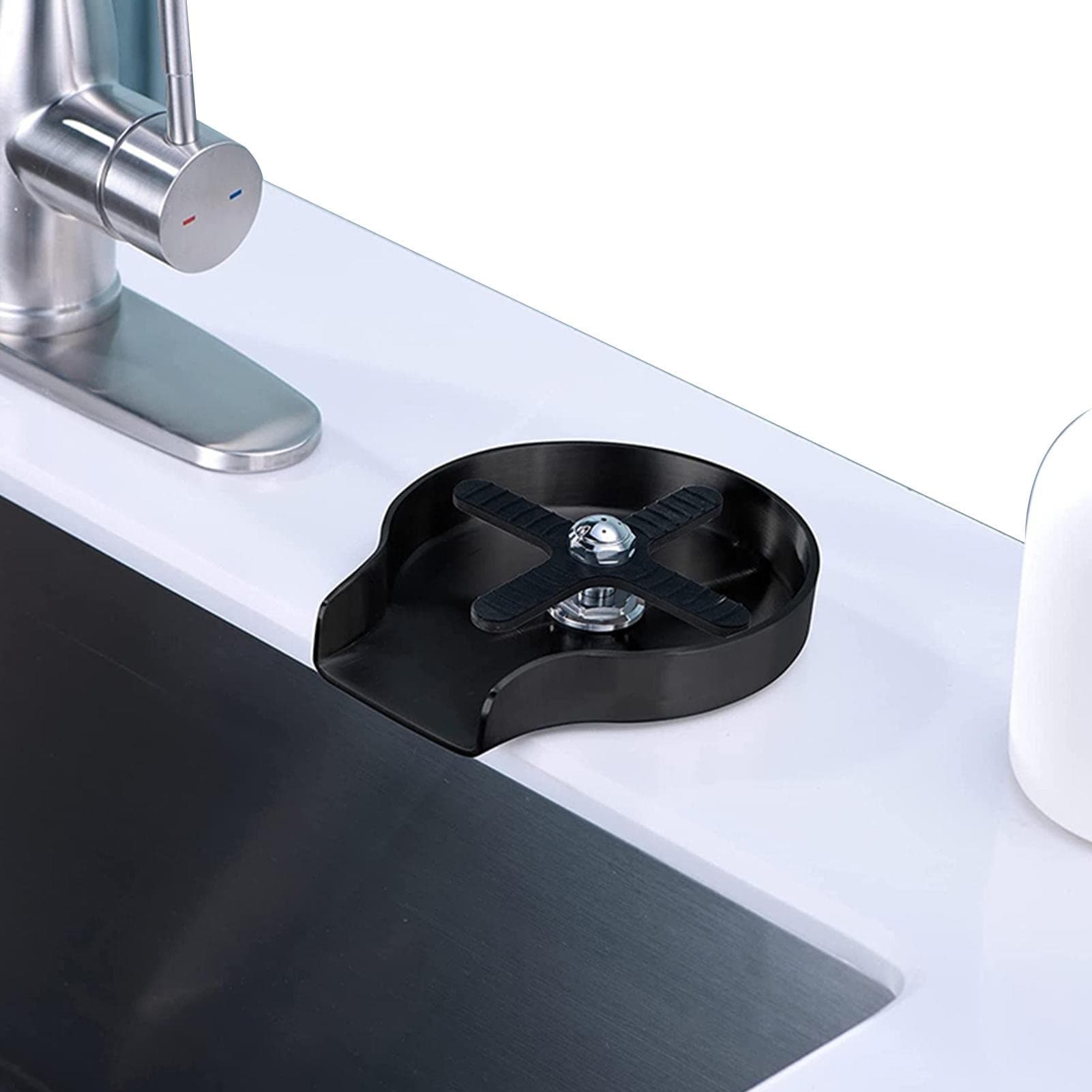 A/A Glass Rinser For Kitchen Sinks | Bottle Cup Washer for Sink Attachment - Sink Cup Rinser, Bottle Washer for Sink, 360° Rotation With no Dead Ends Cup Cleaner for Sink
