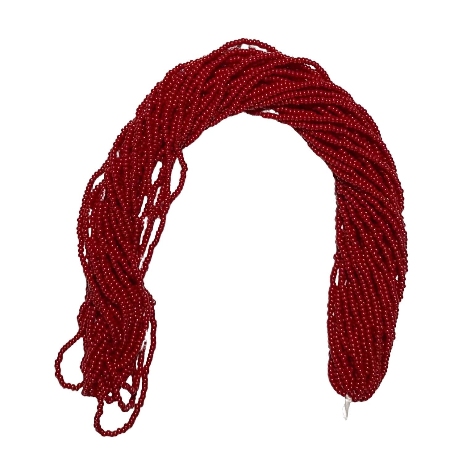 Czech 11/0 Glass Seed Beads - 12 String Hanks, Burgundy Color (Burgundy)