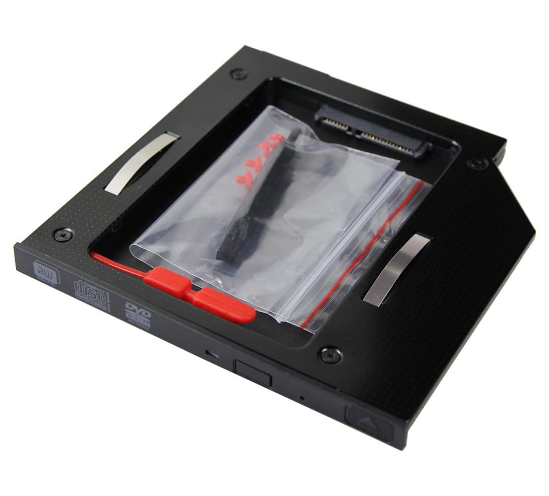 Laptop Internal 2nd HDD SSD Caddy for Lenovo ThinkPad Edge E570 E560 E555 E550 E540 E431 S430 SATA3 6Gbps Second Solid State Hard Disk Enclosure CD DVD BD Optical Drive Bay Replacement