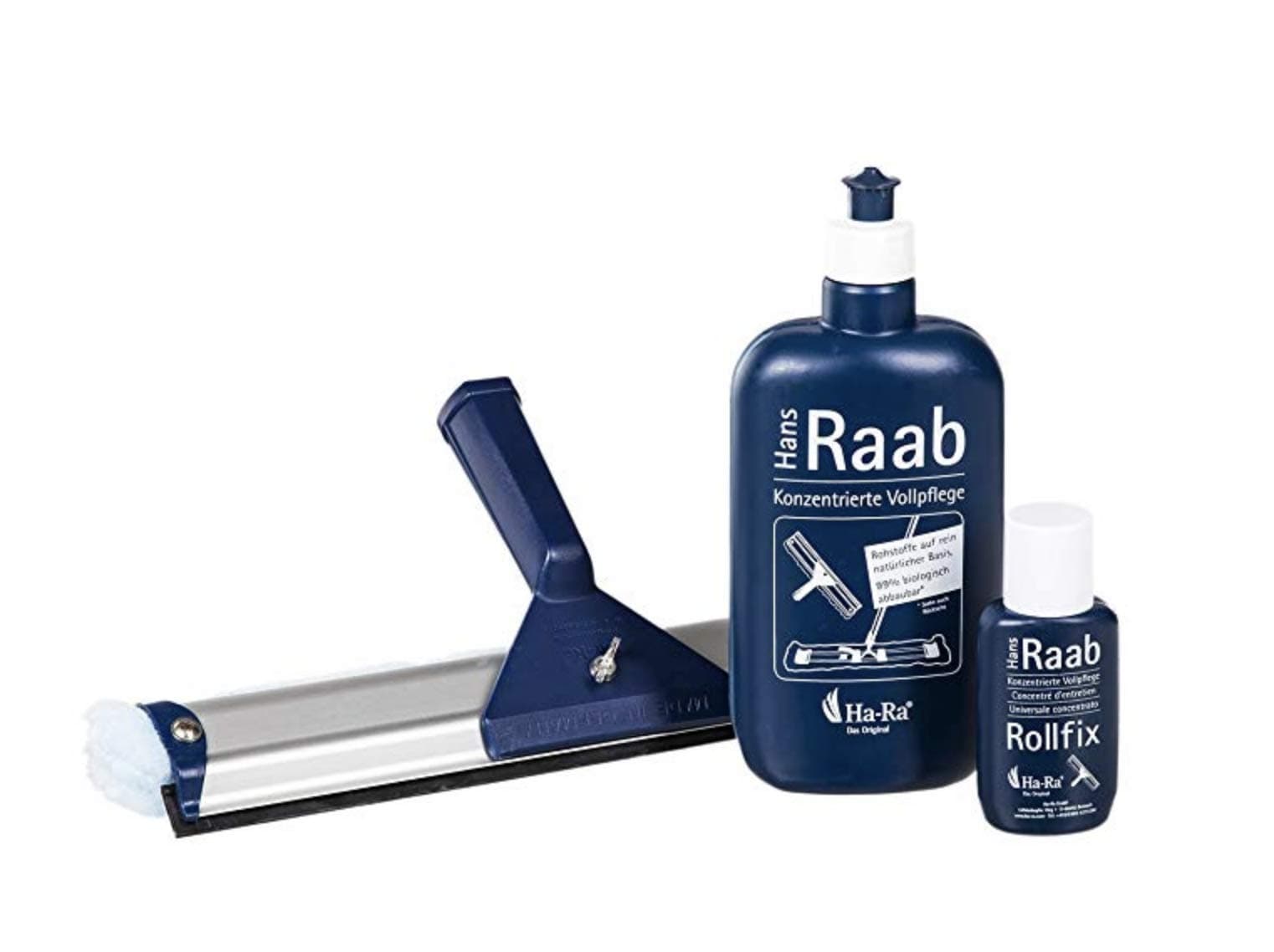 Ha-Ra Window Cleaning Set, Window Wiper 32 cm, Concentrated Full Care 500 ml, Rollfix for Perfect Dosage, Window Cleaning Set, Wiper, Cleaning Concentrate & Empty Rollfix Bottle